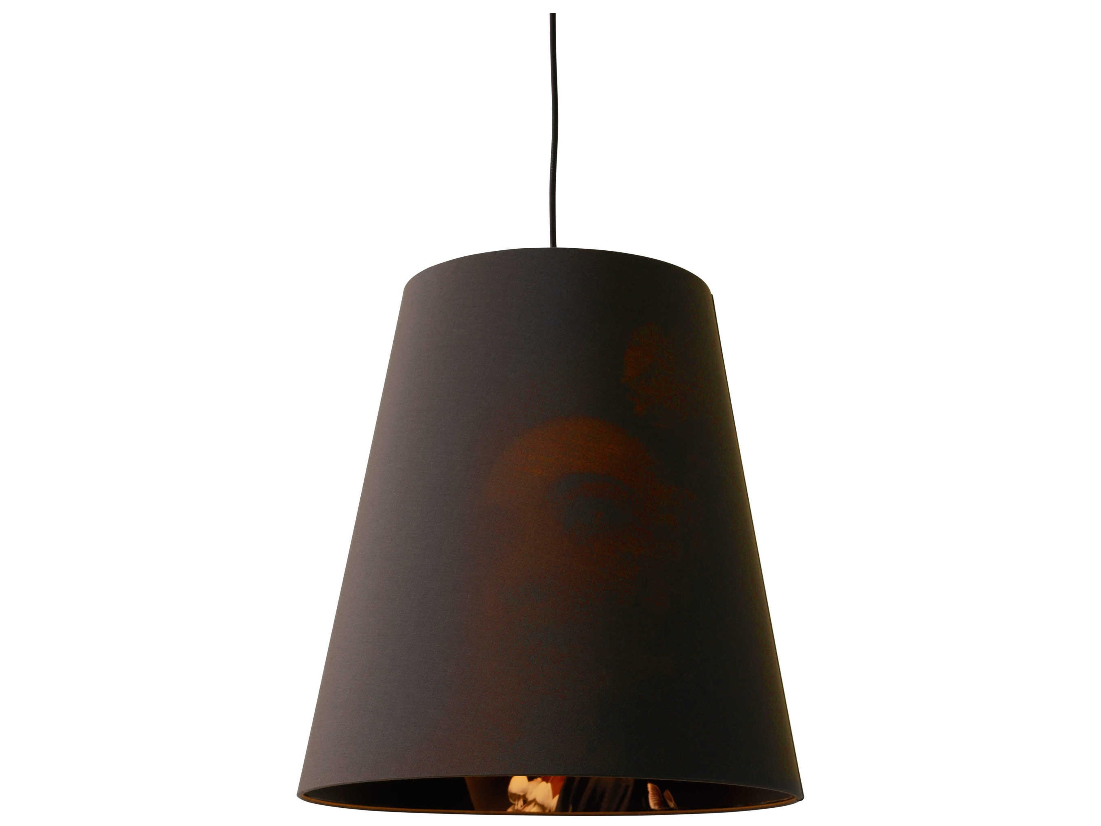 Cupido 1-Light Charcoal Grey Drum Pendant