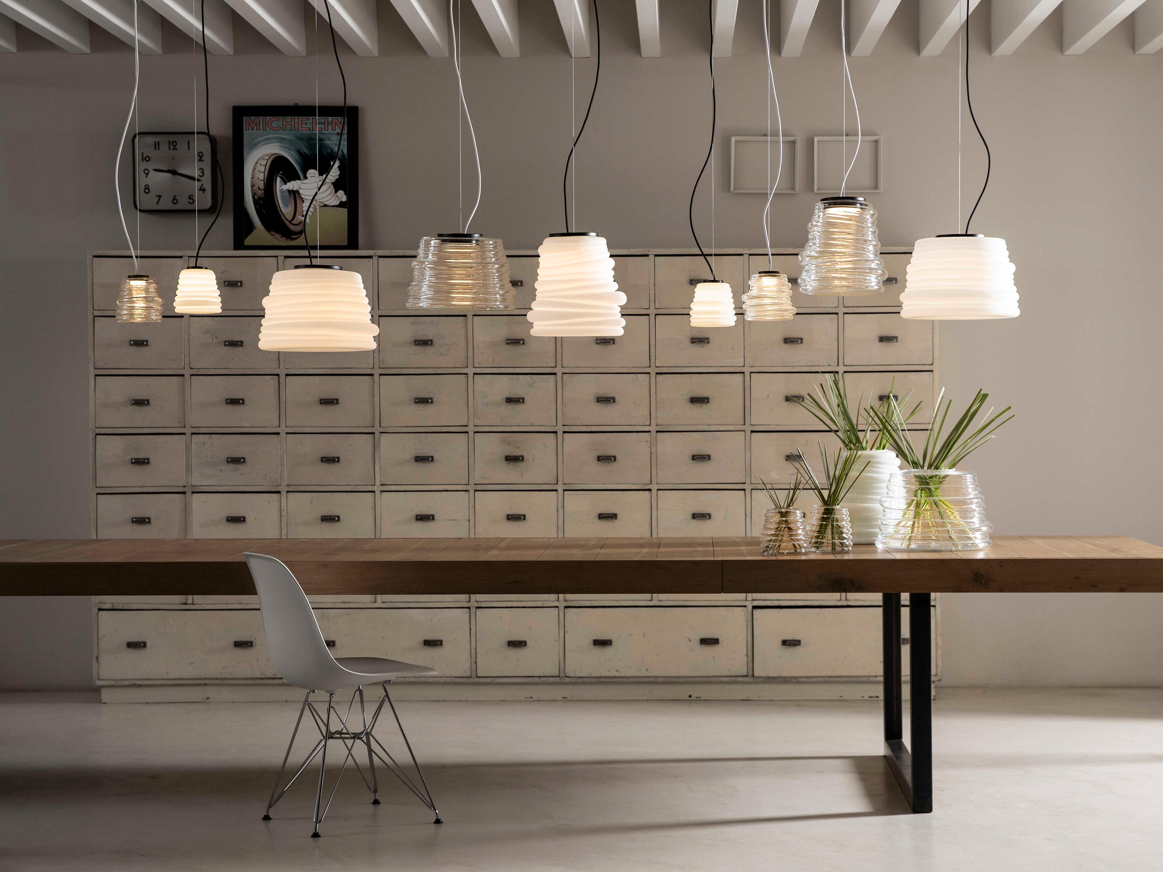 Karman Bibendum 1-Light Transparent Clear Mini Pendant