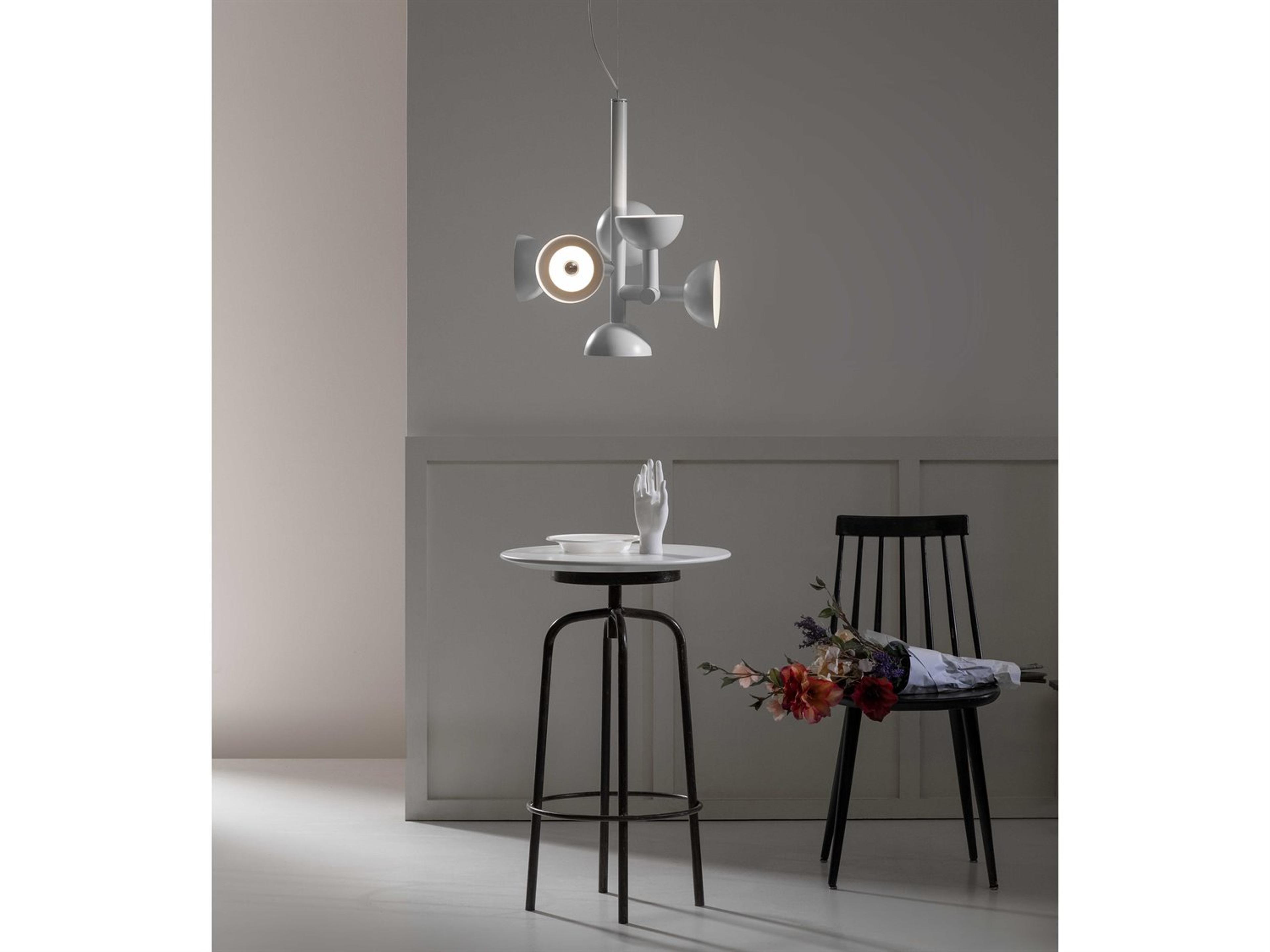 Karman Sibilla 6-Light White Geometric Chandelier