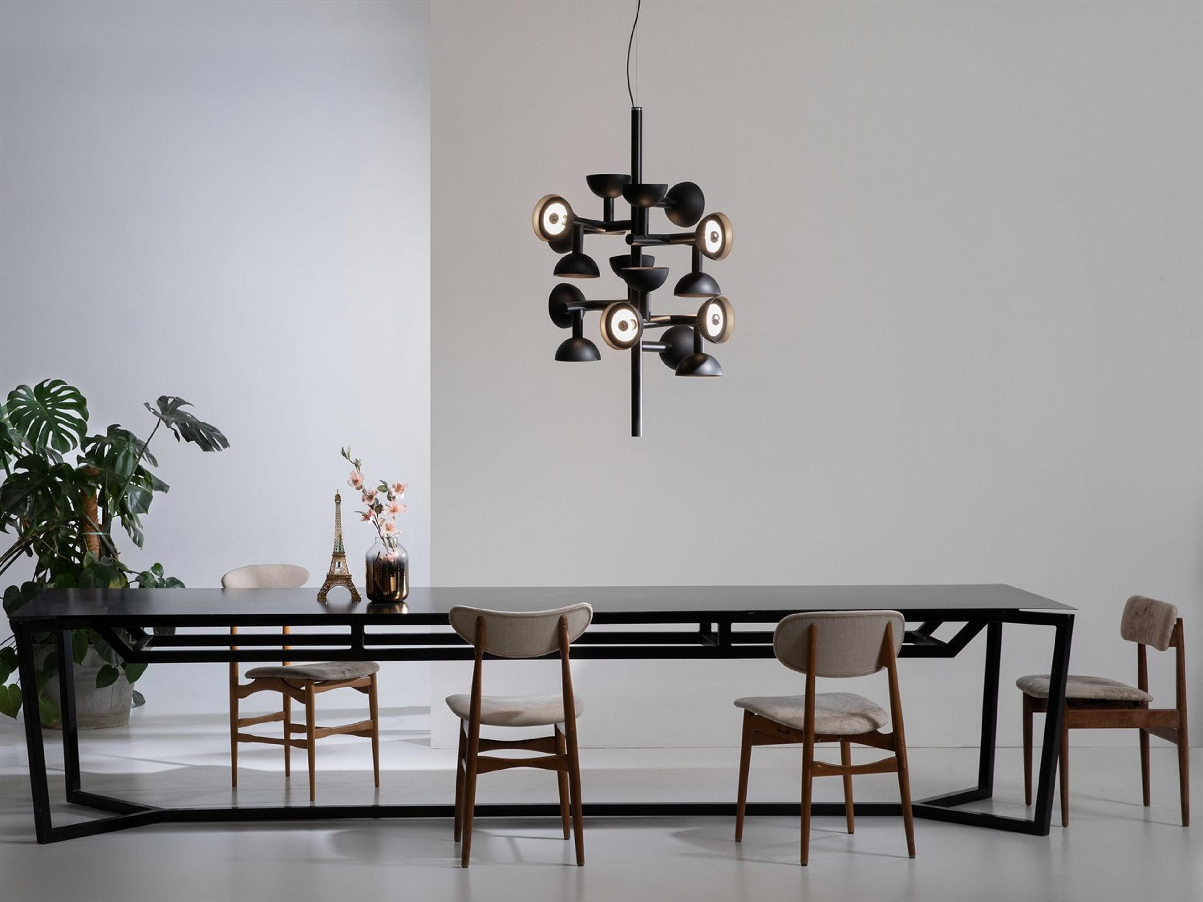 Karman Sibilla 16-Light Black Geometric Chandelier