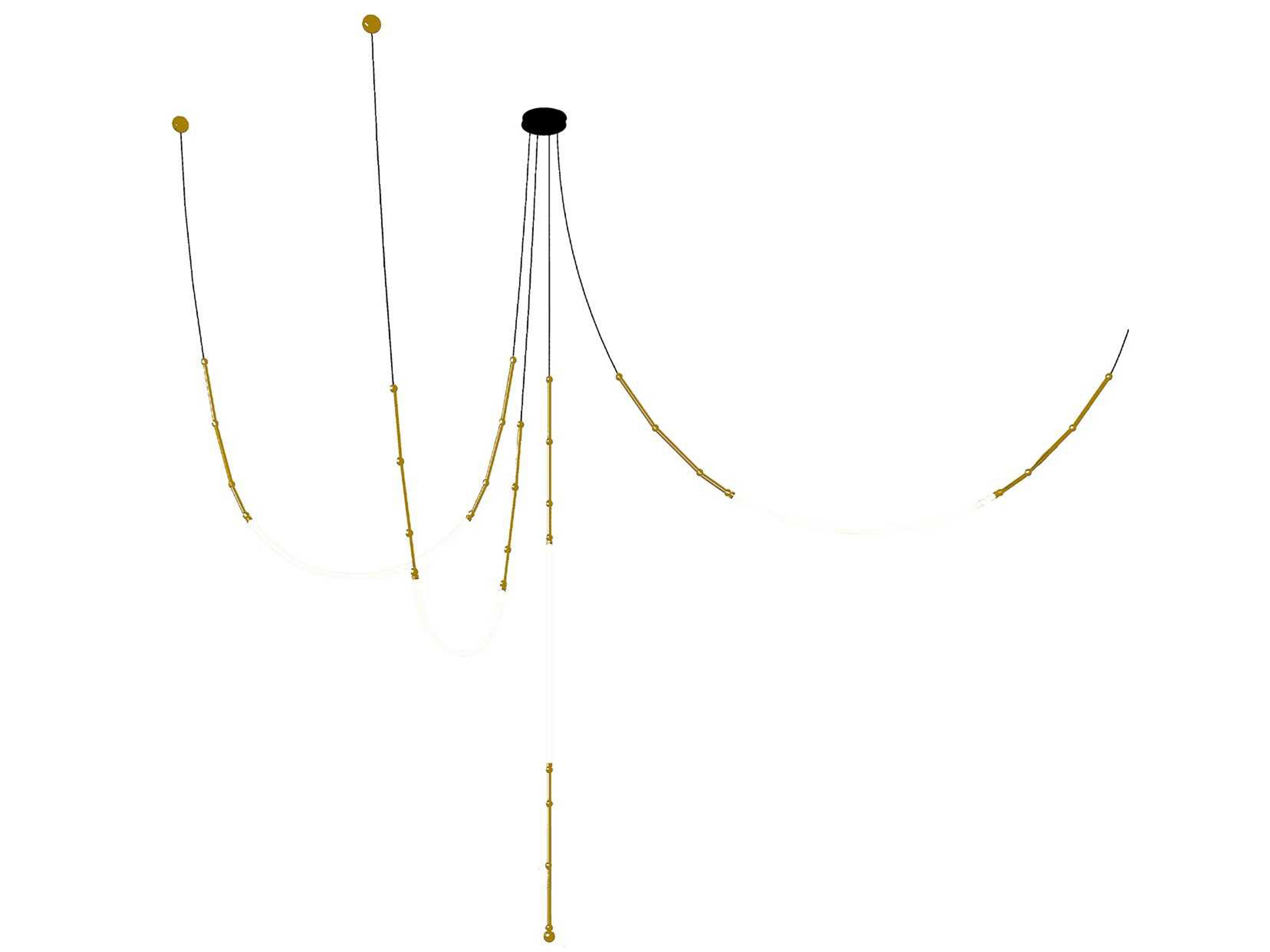 Leda 4-Light Pendant Composition in Matte Bronze