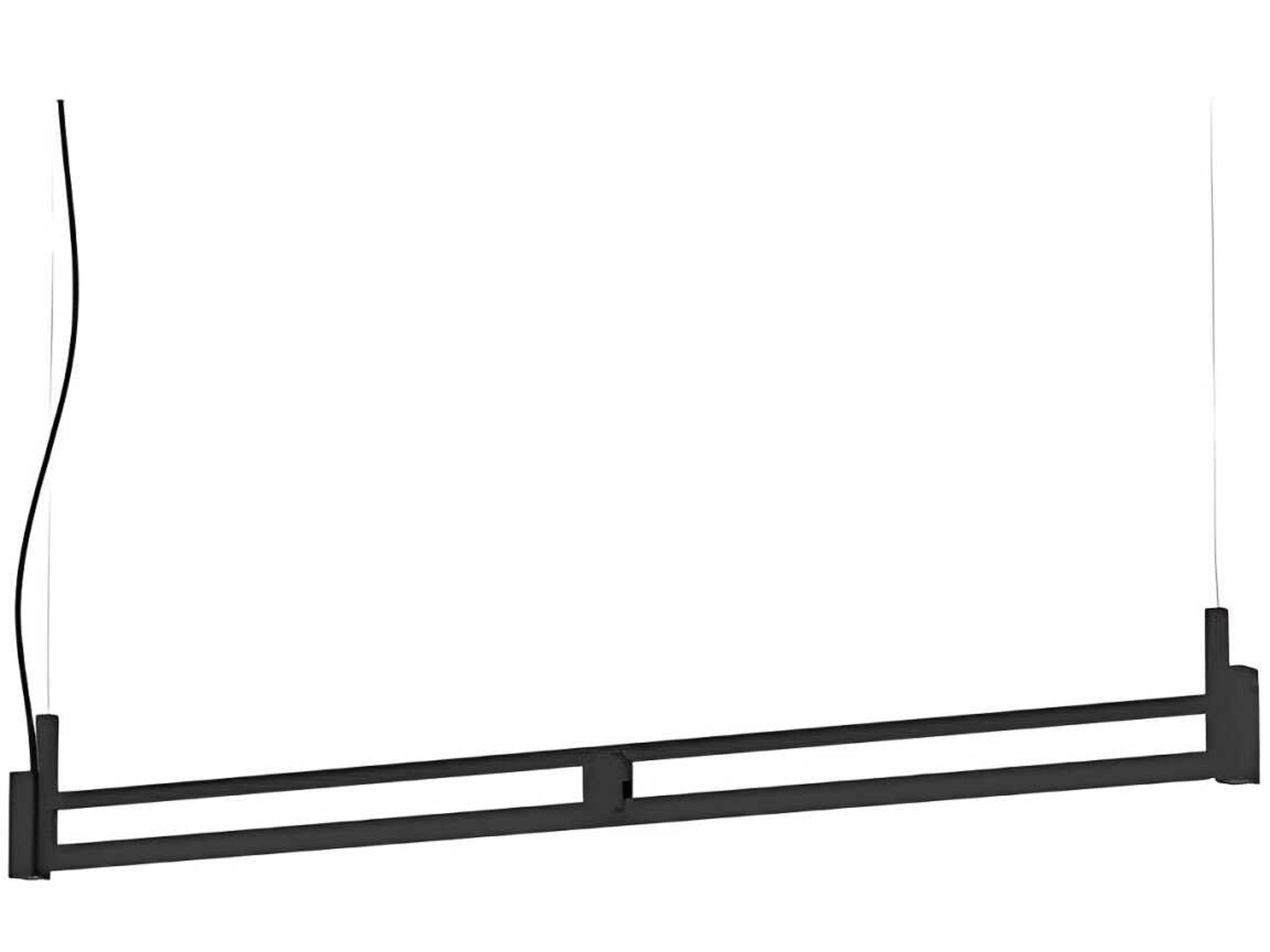 Airtek One Matt Black Linear Island Pendant