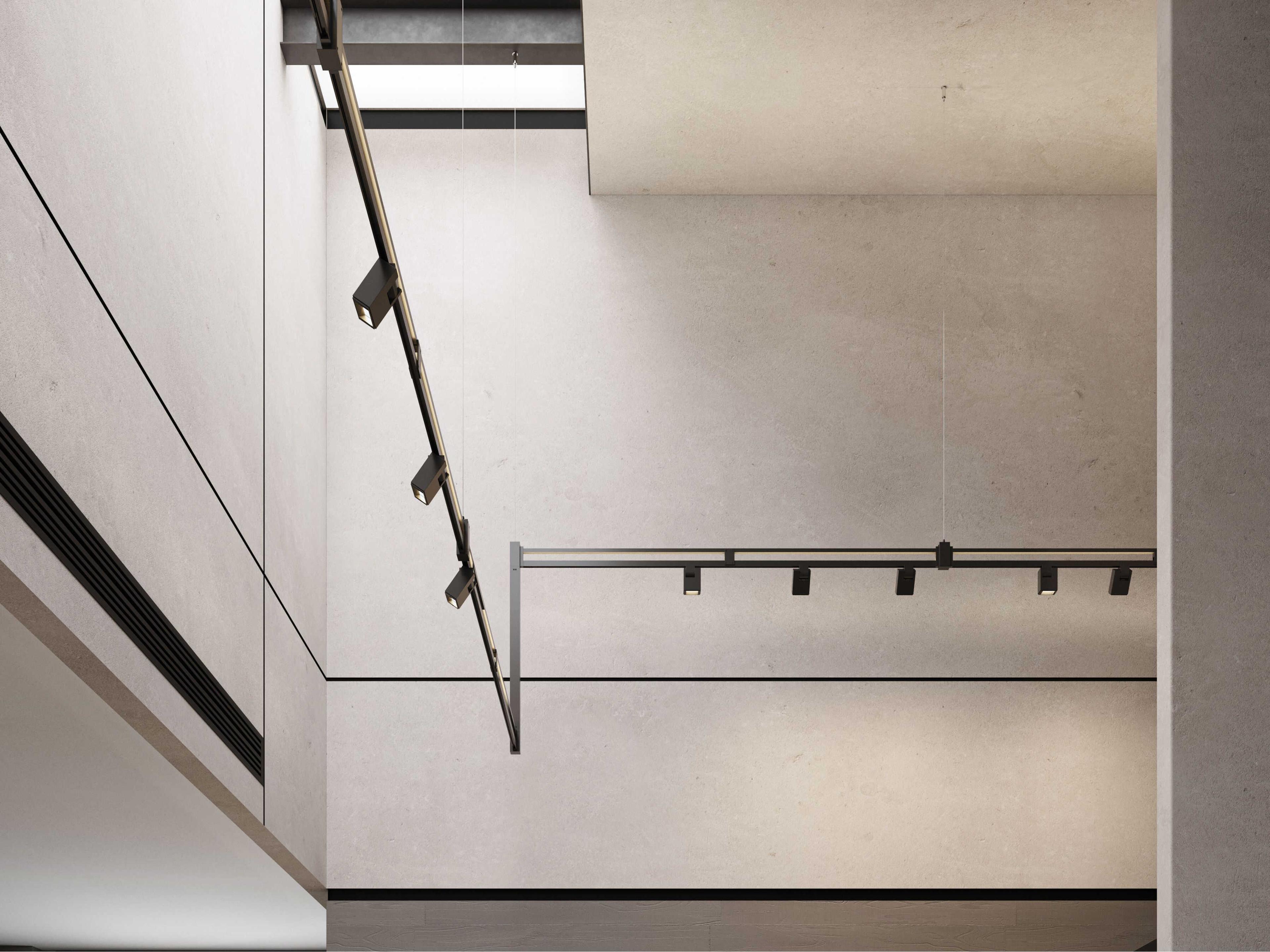 Karman Airtek One Matt Black Linear Island Pendant