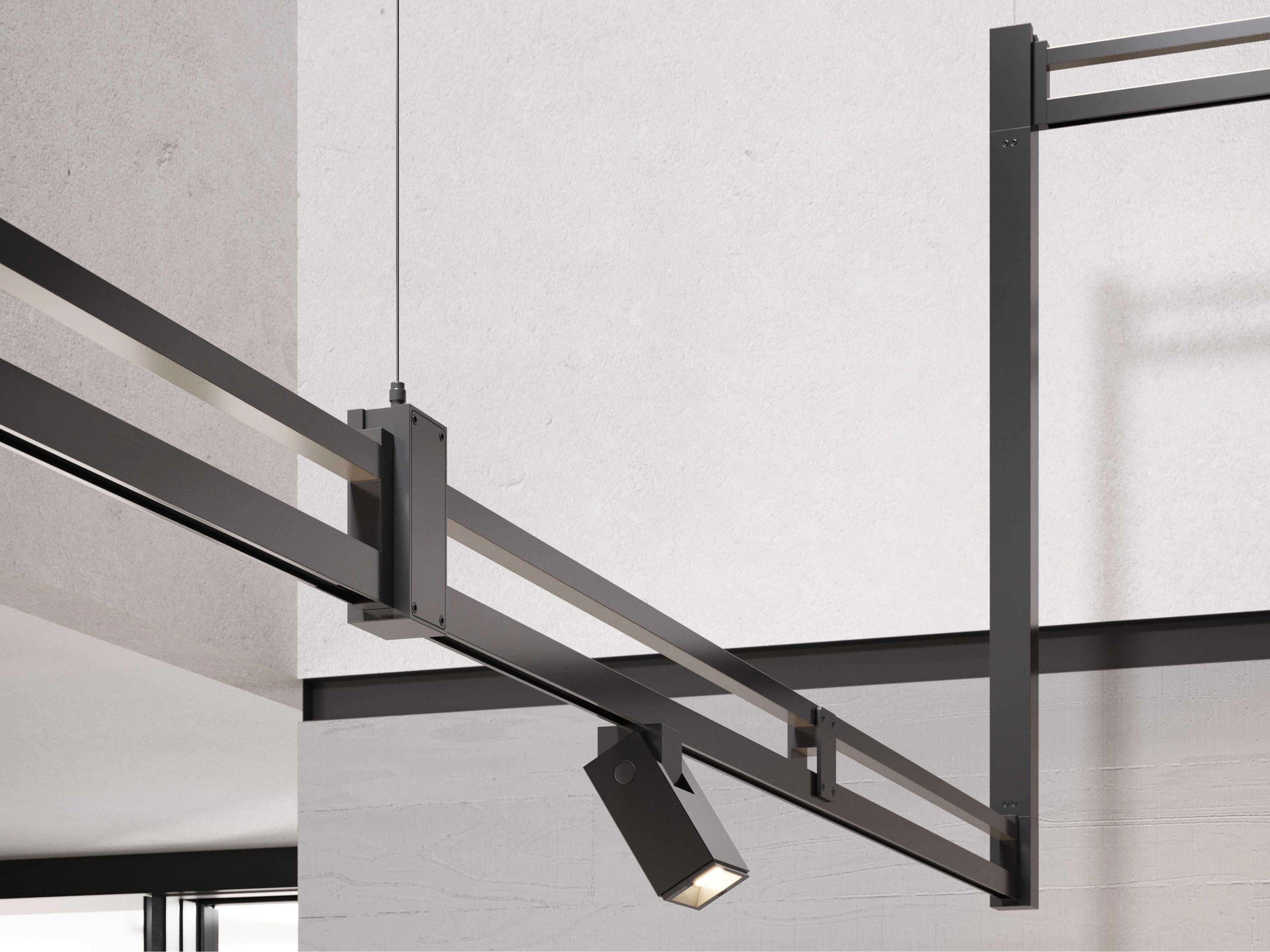Karman Airtek One Matt Black Linear Island Pendant