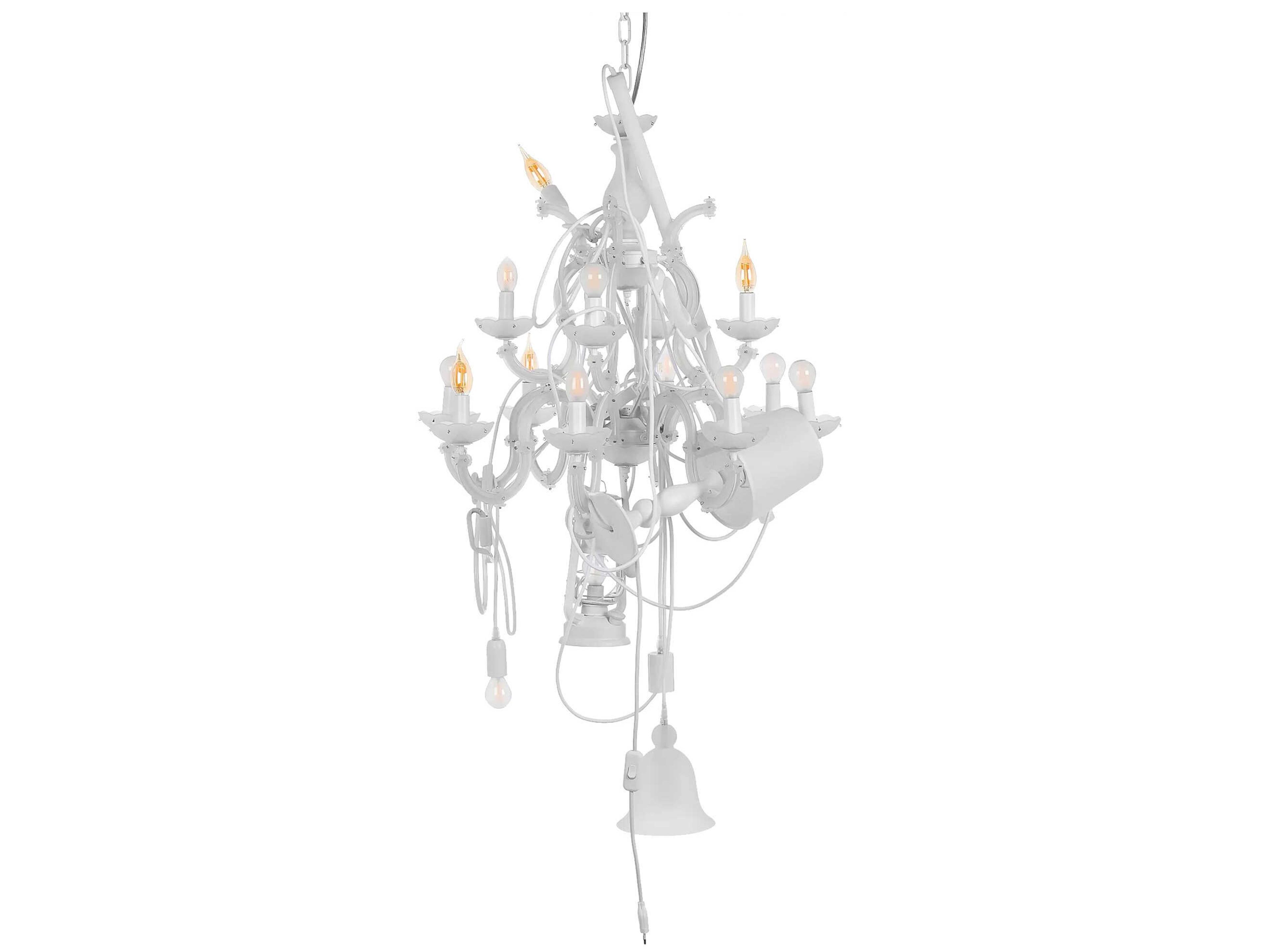 Karman Beautiful Mess 21-Light Matte White Chandelier