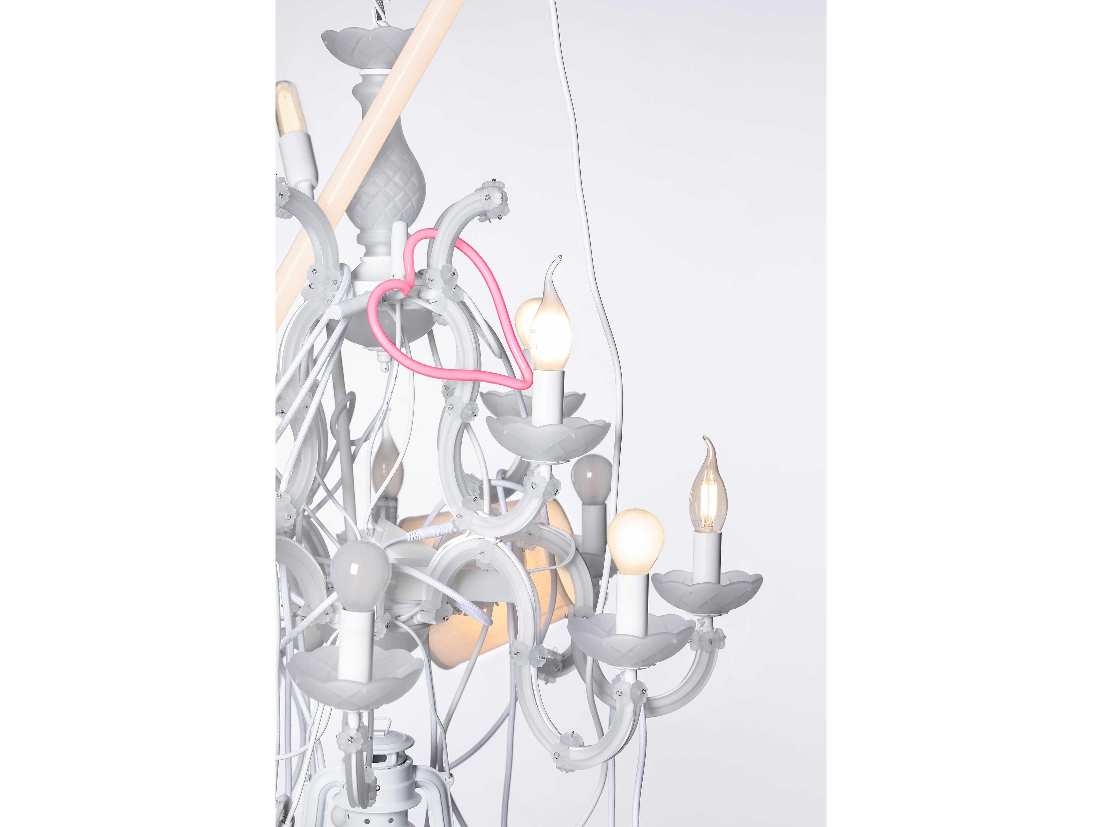 Karman Beautiful Mess 21-Light Matte White Chandelier