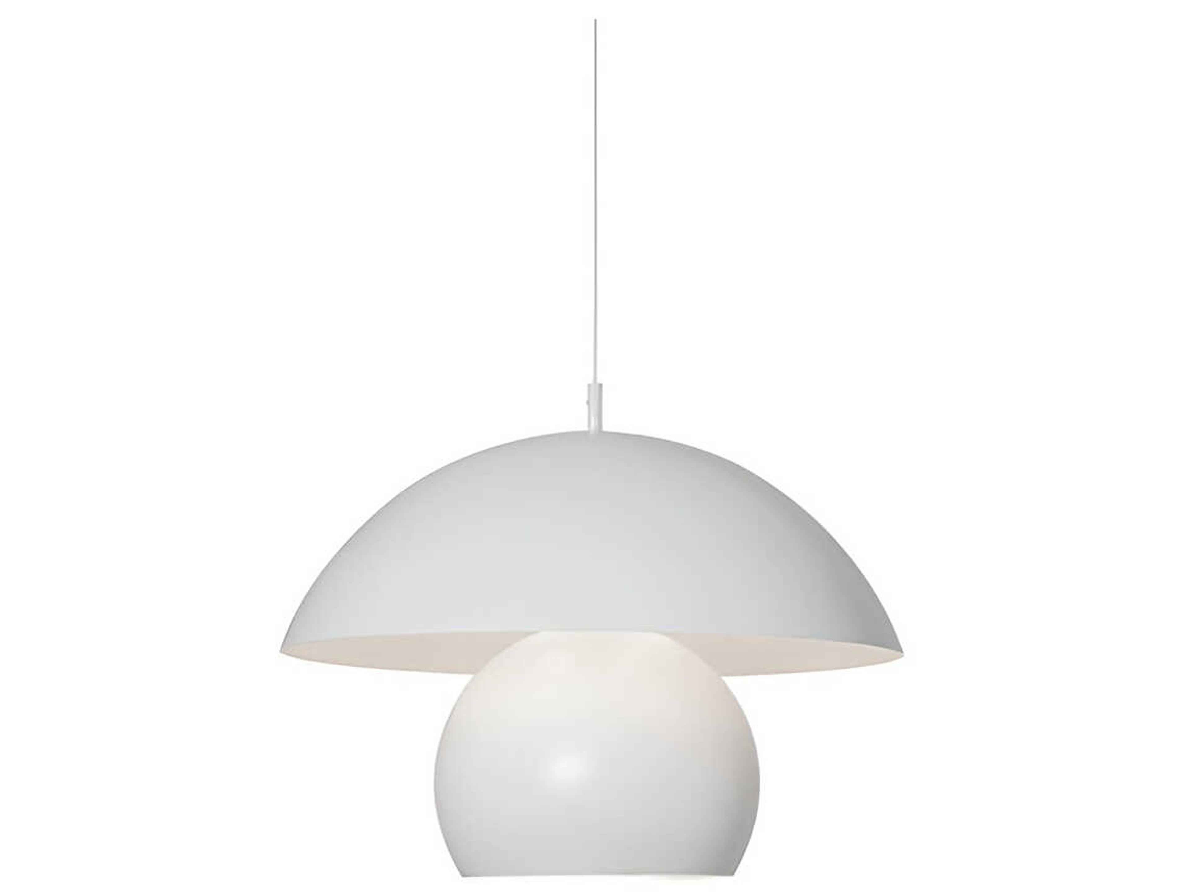 Triluna 7-Light Matte White Dome Geometric Pendant