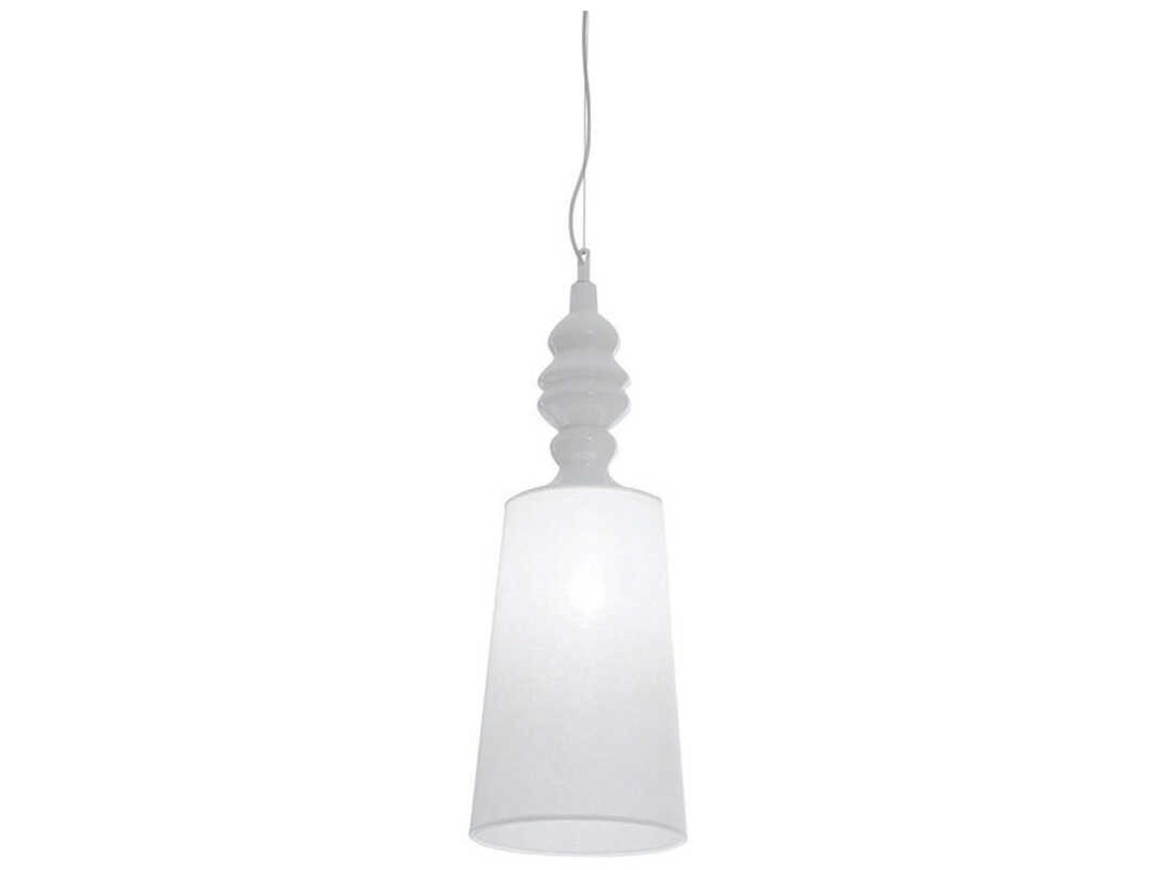 Alì e Babà Pendant Light in White Ceramic