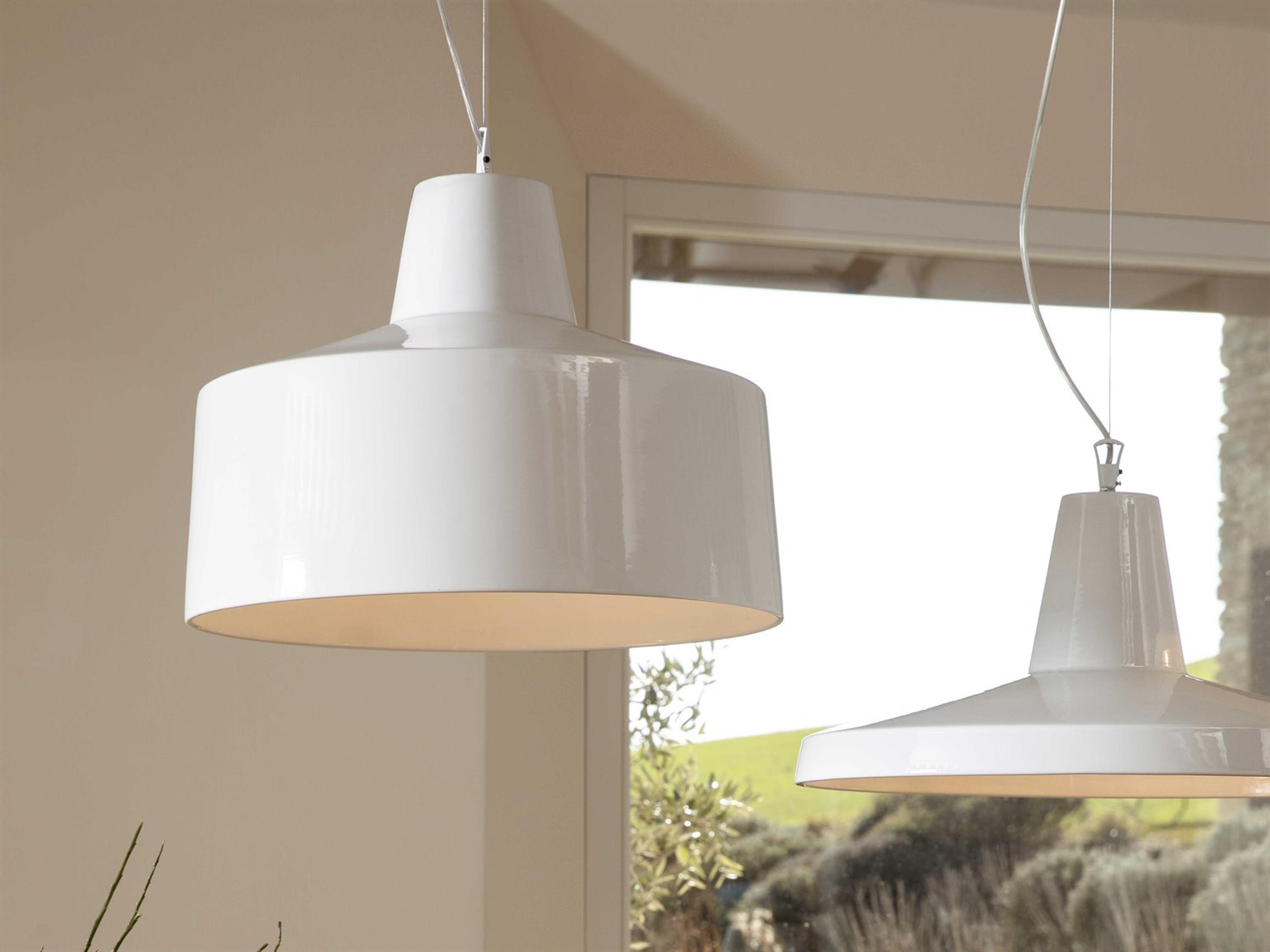 Karman Gangster 1-Light White Drum Pendant