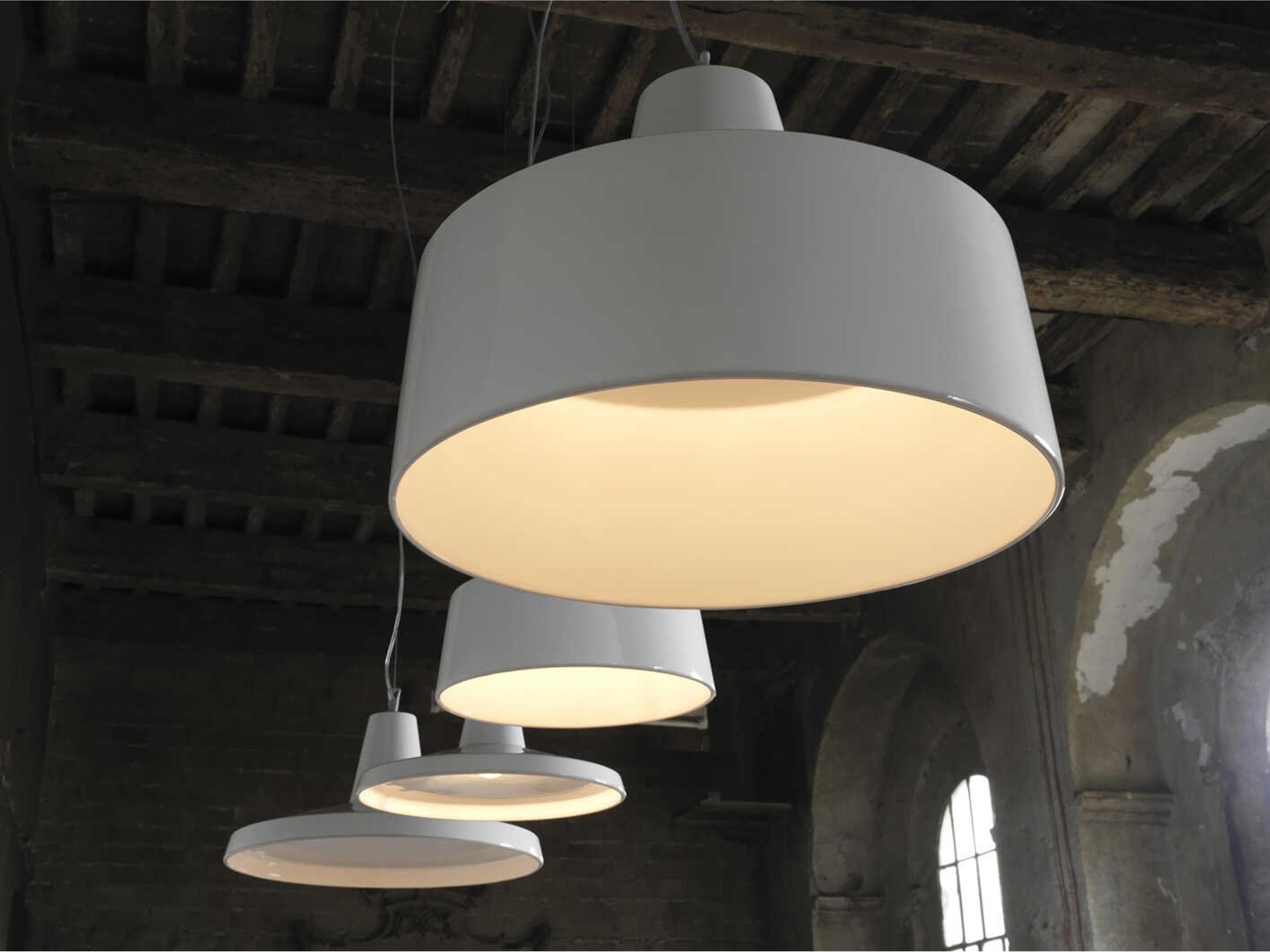 Karman Gangster 1-Light White Drum Pendant