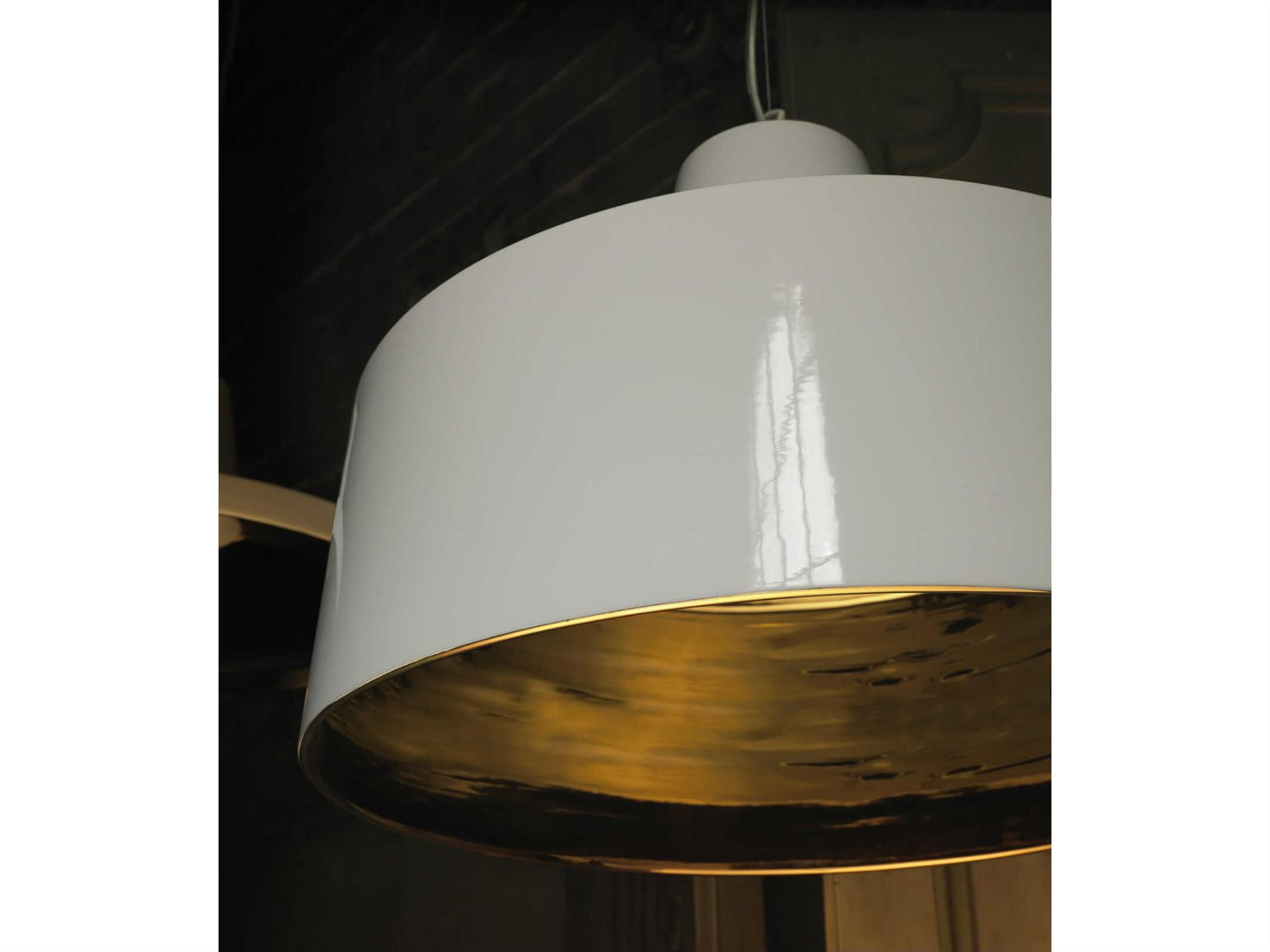 Karman Gangster 1-Light White Bronze Drum Pendant