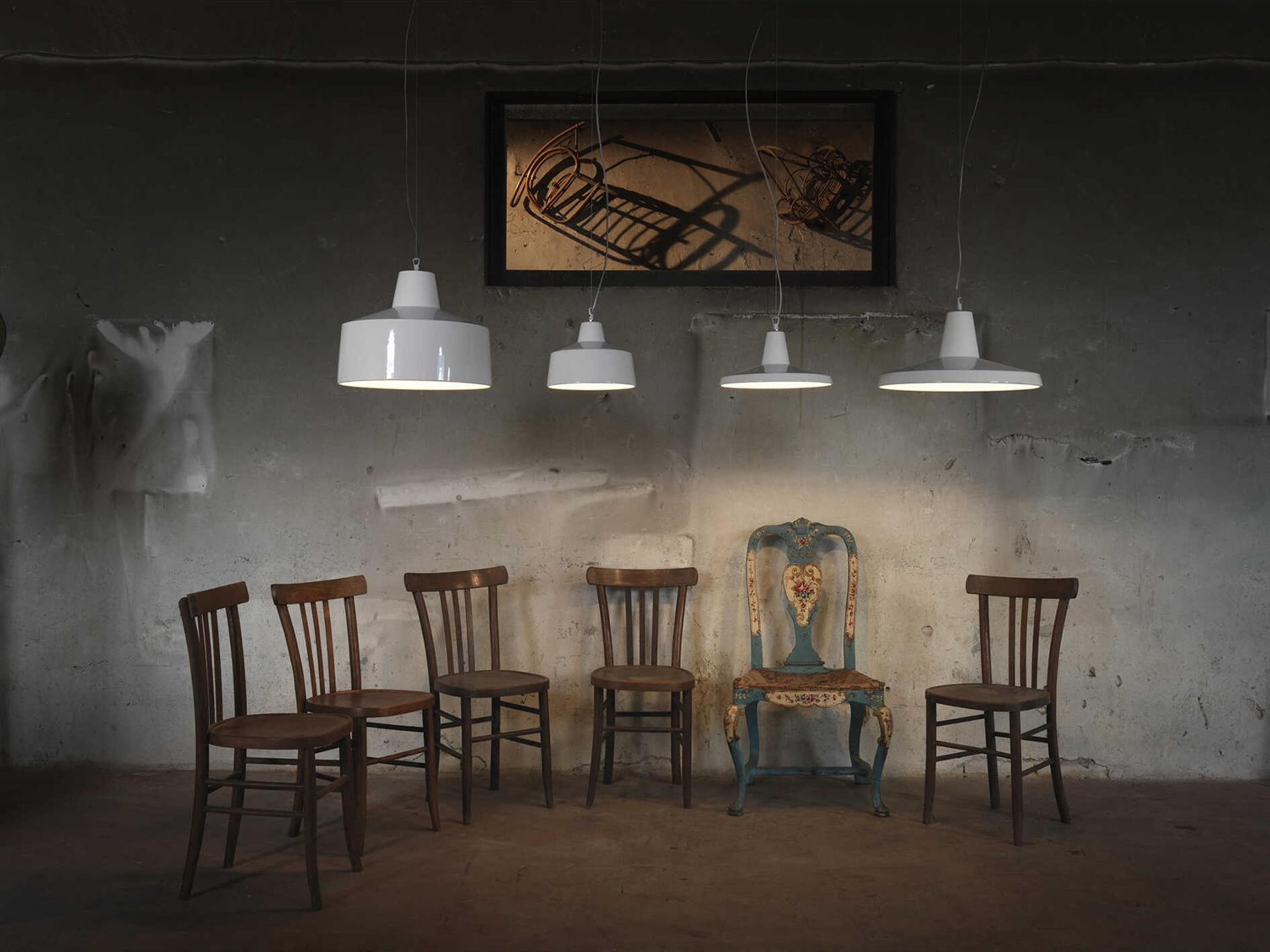 Karman Gangster 1-Light White Drum Mini Pendant