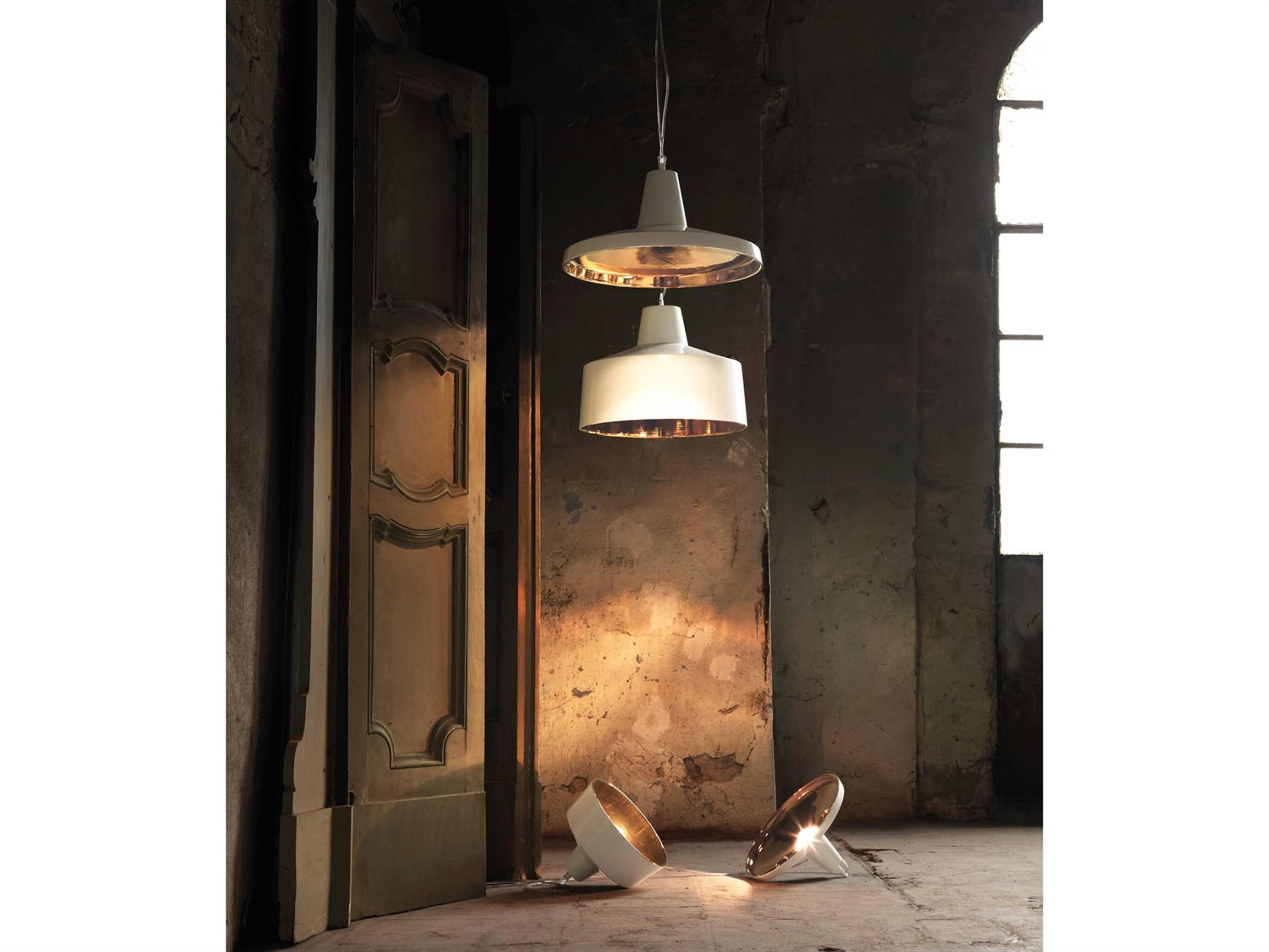 Karman Gangster 1-Light White Bronze Drum Mini Pendant