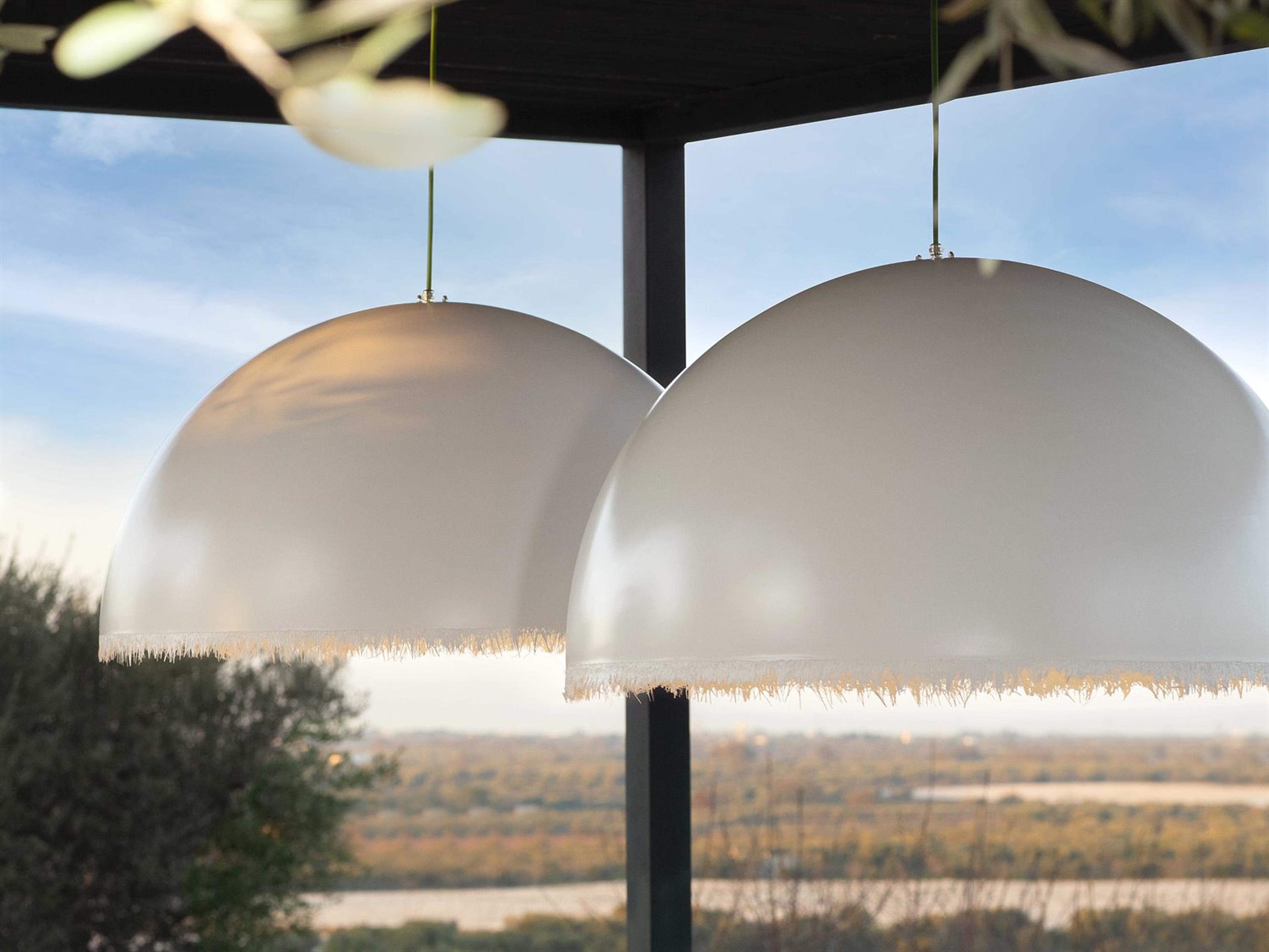 Karman Plancton 1-Light White Dome Pendant