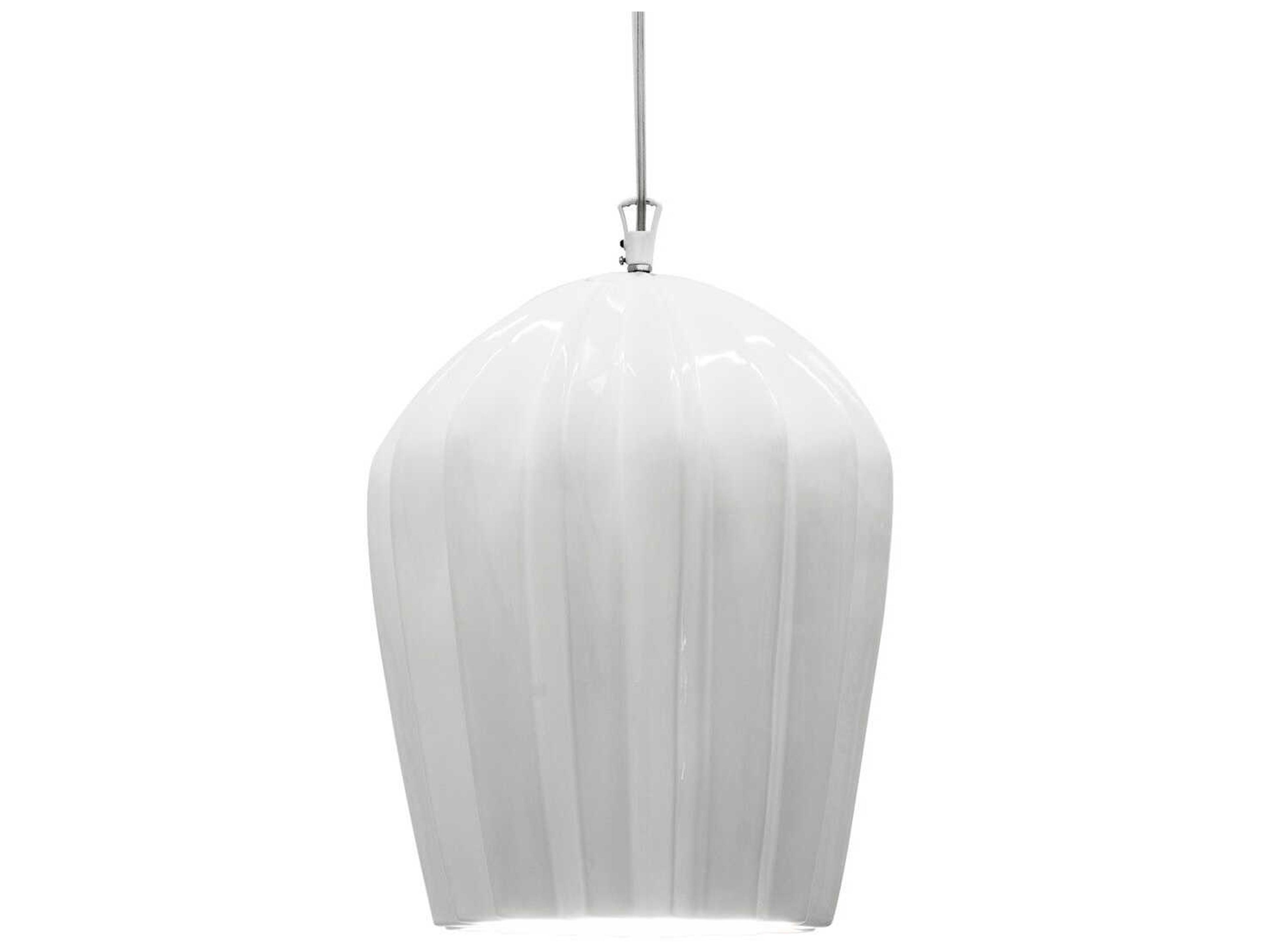 Sahara Pendant Lamp Glossy White Ceramic