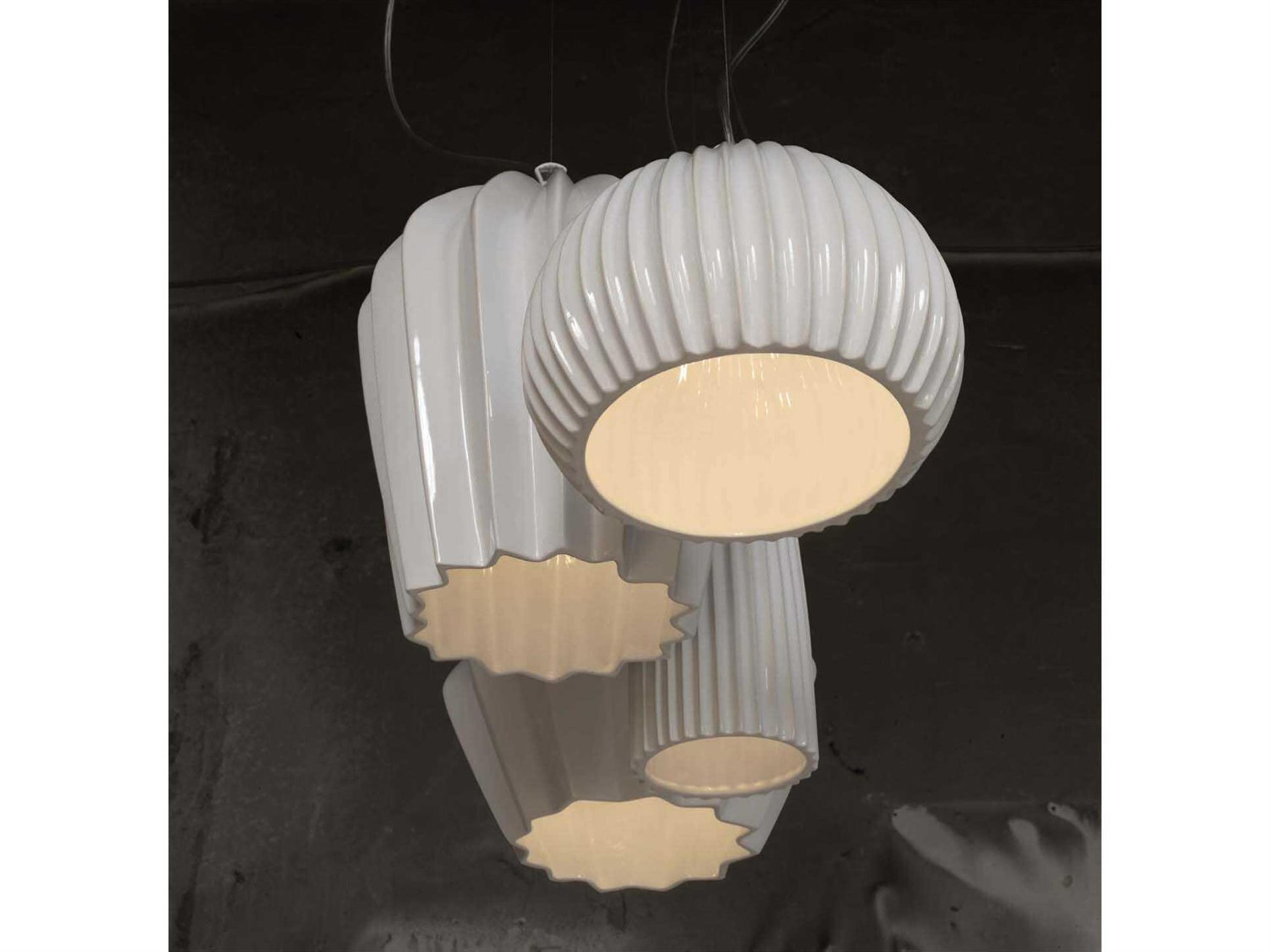 Karman Sahara 1-Light White Dome Pendant