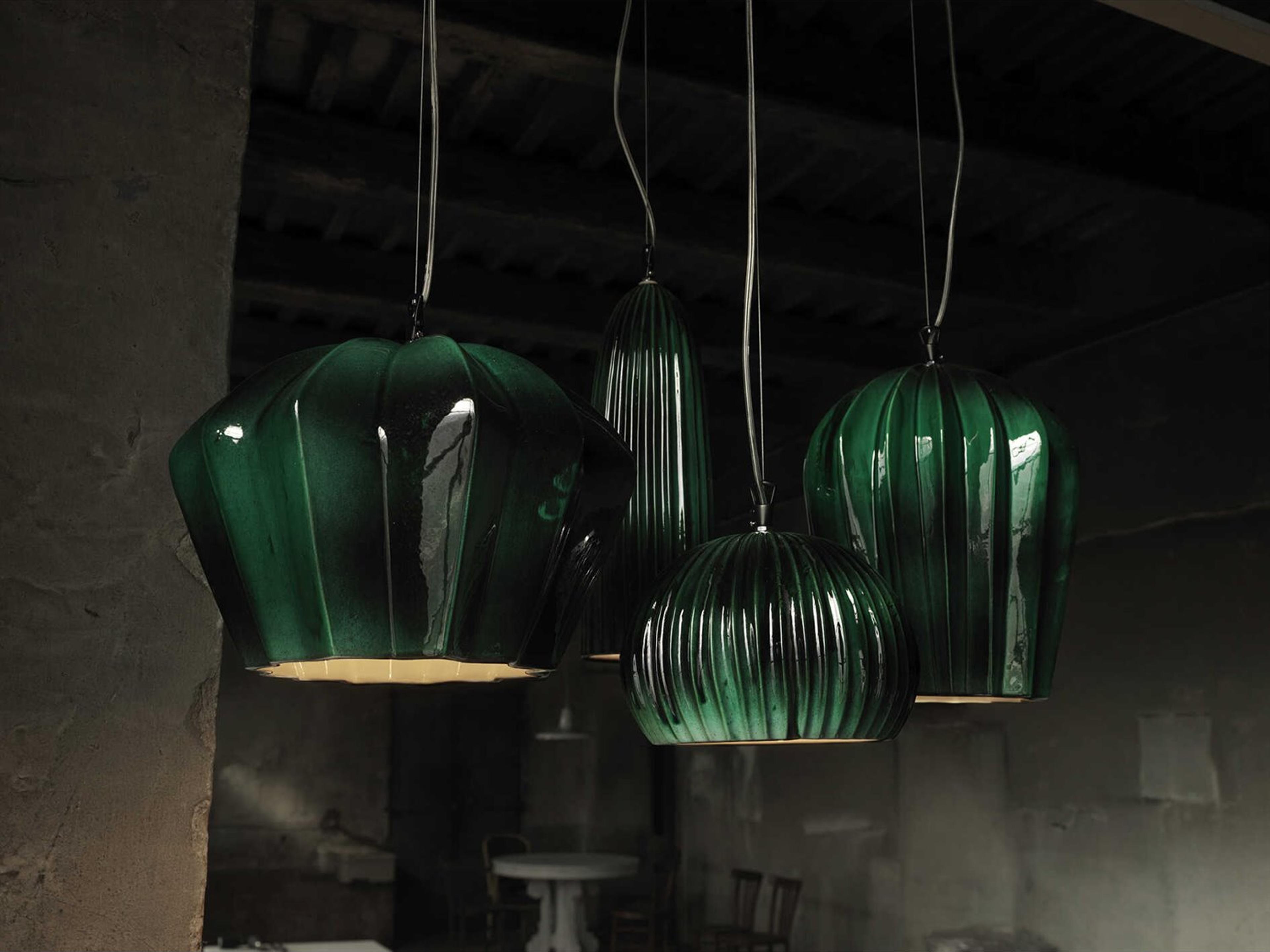 Karman Sahara 1-Light Green Dome Pendant