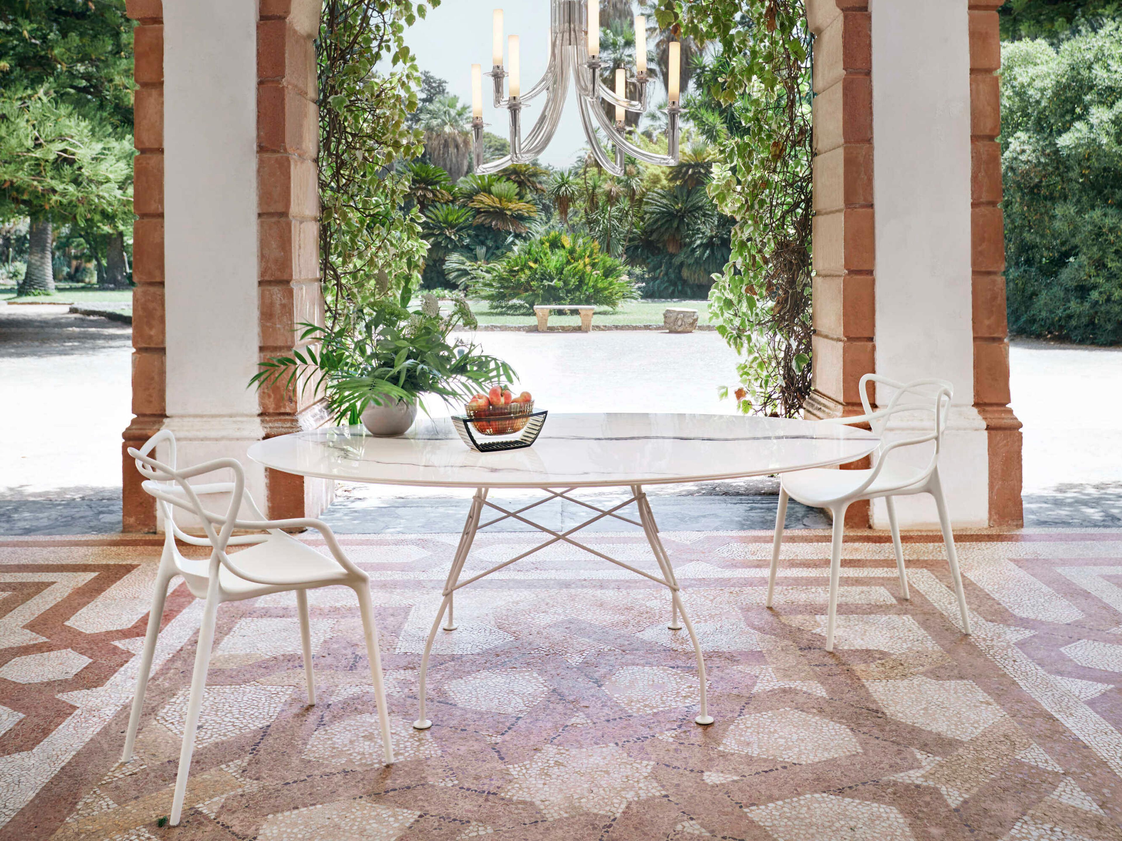 Kartell Outdoor U Shine Green Transparent 6'' Vase