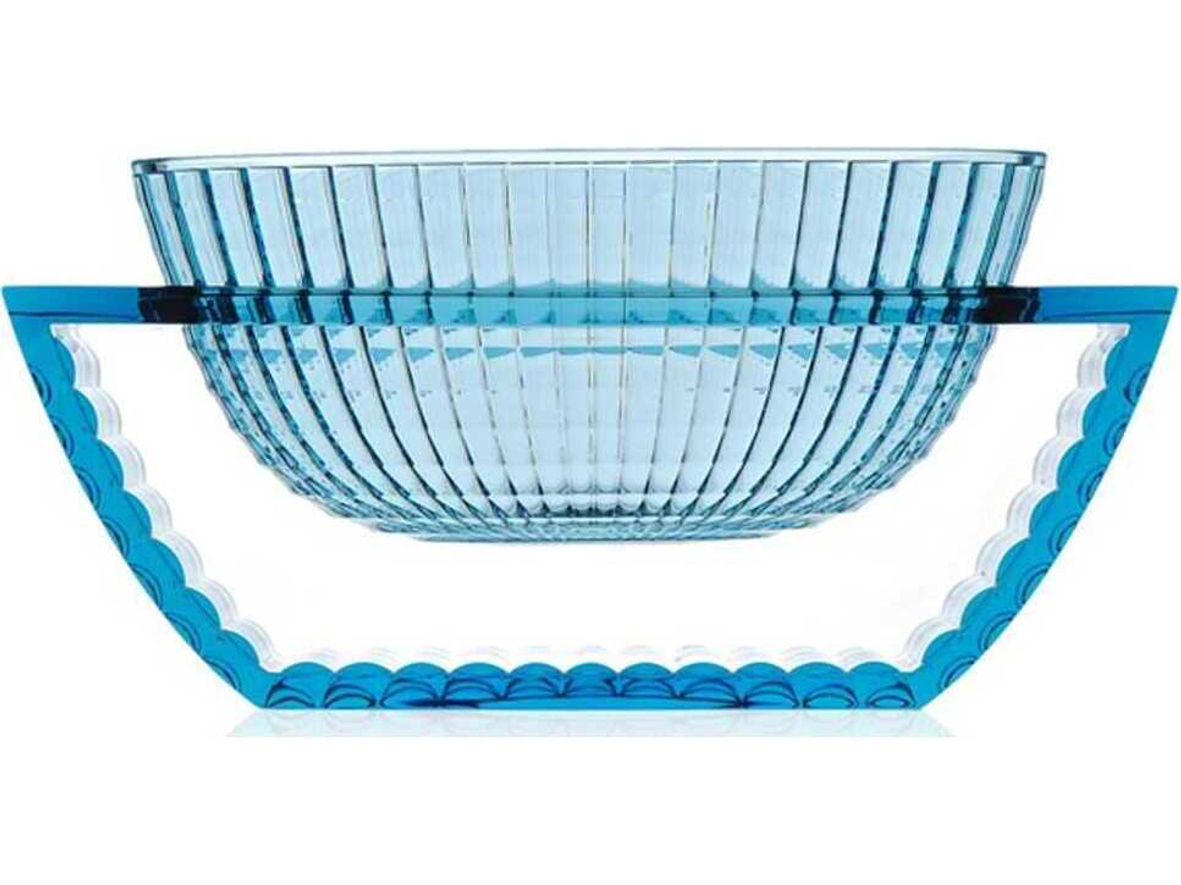 Kartell Outdoor U Shine Blue Transparent 6'' Vase