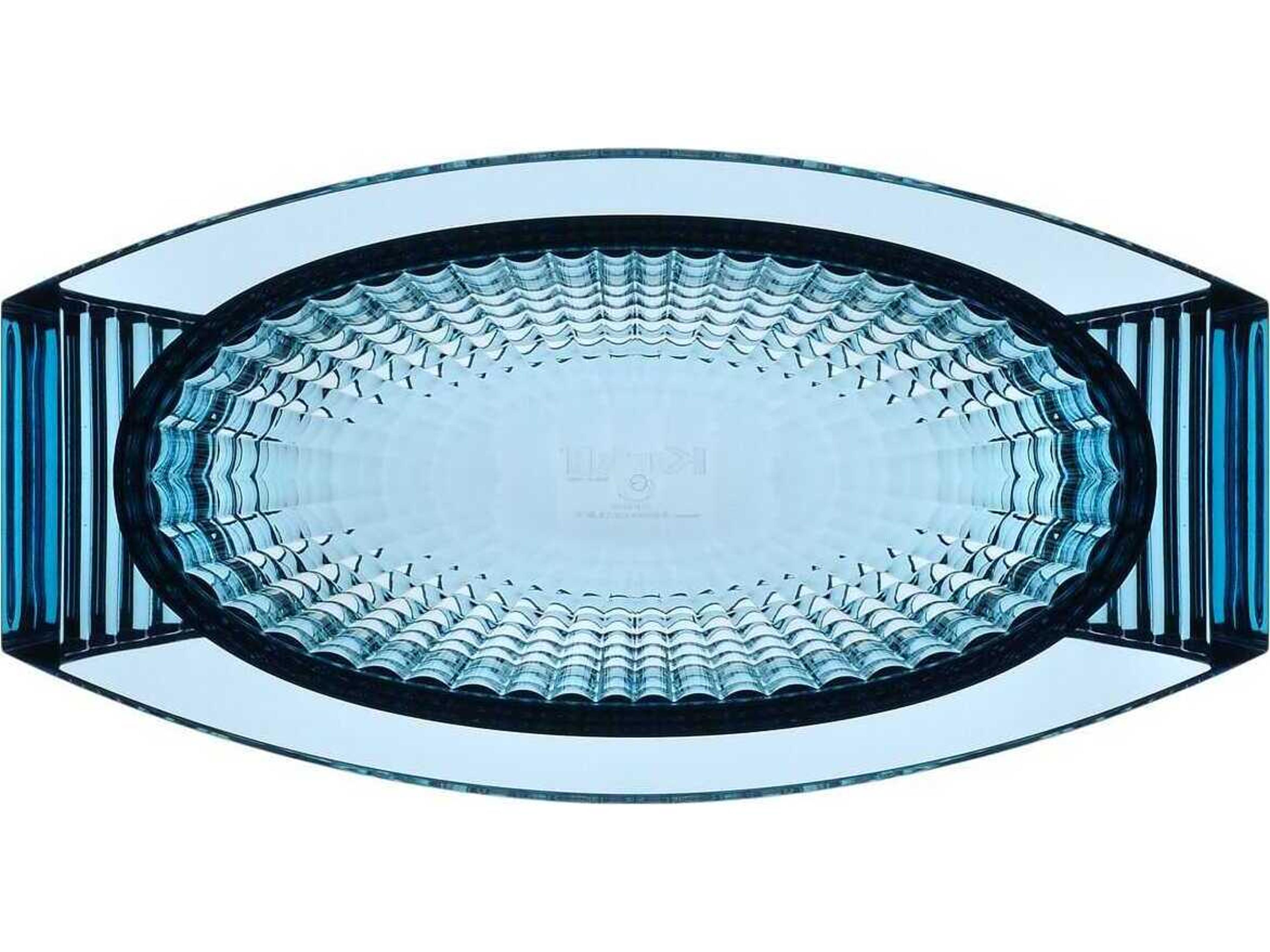 Kartell Outdoor U Shine Blue Transparent 6'' Vase