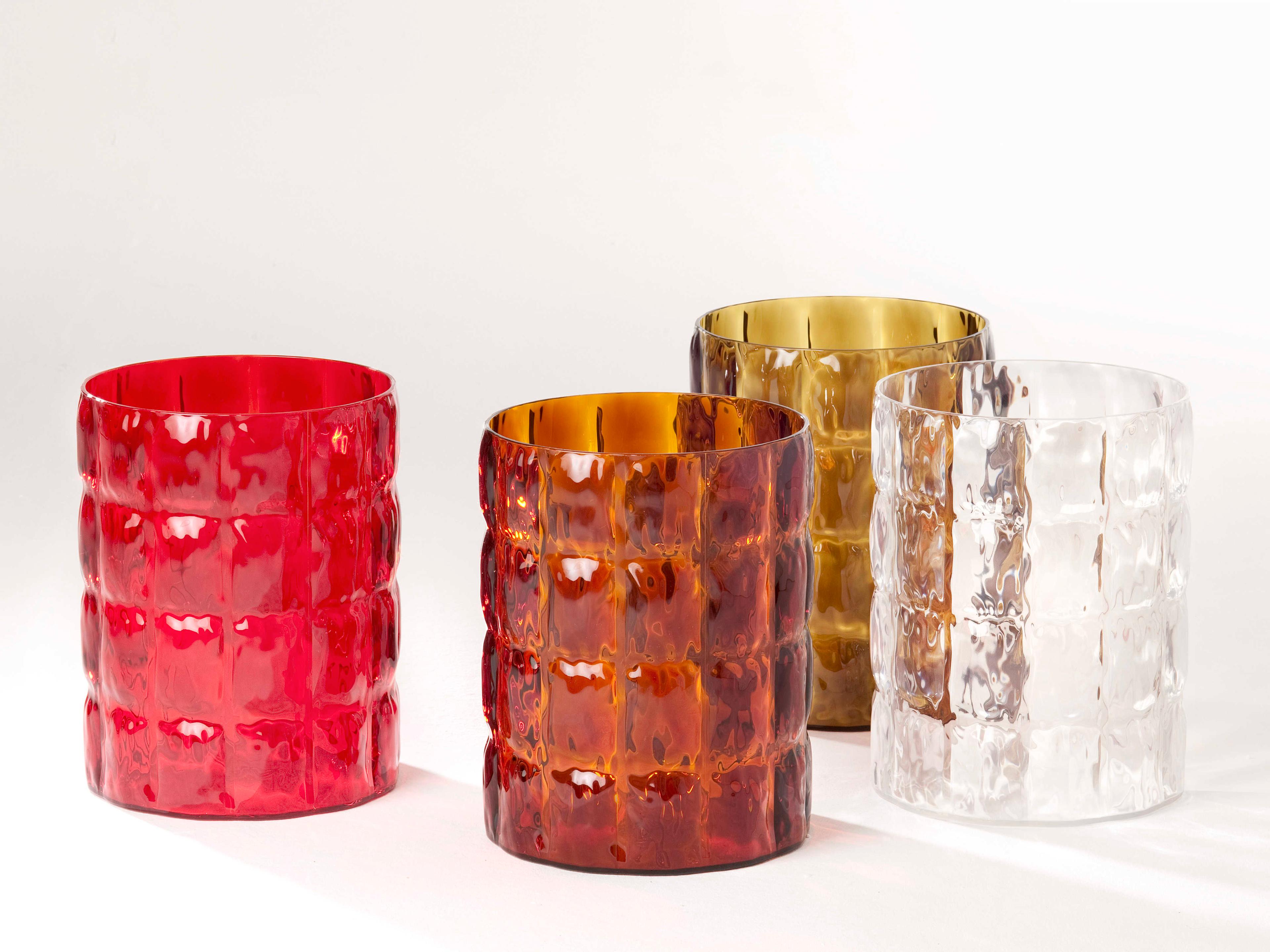 Kartell Outdoor Matelasse Crystal Transparent 9'' Vase