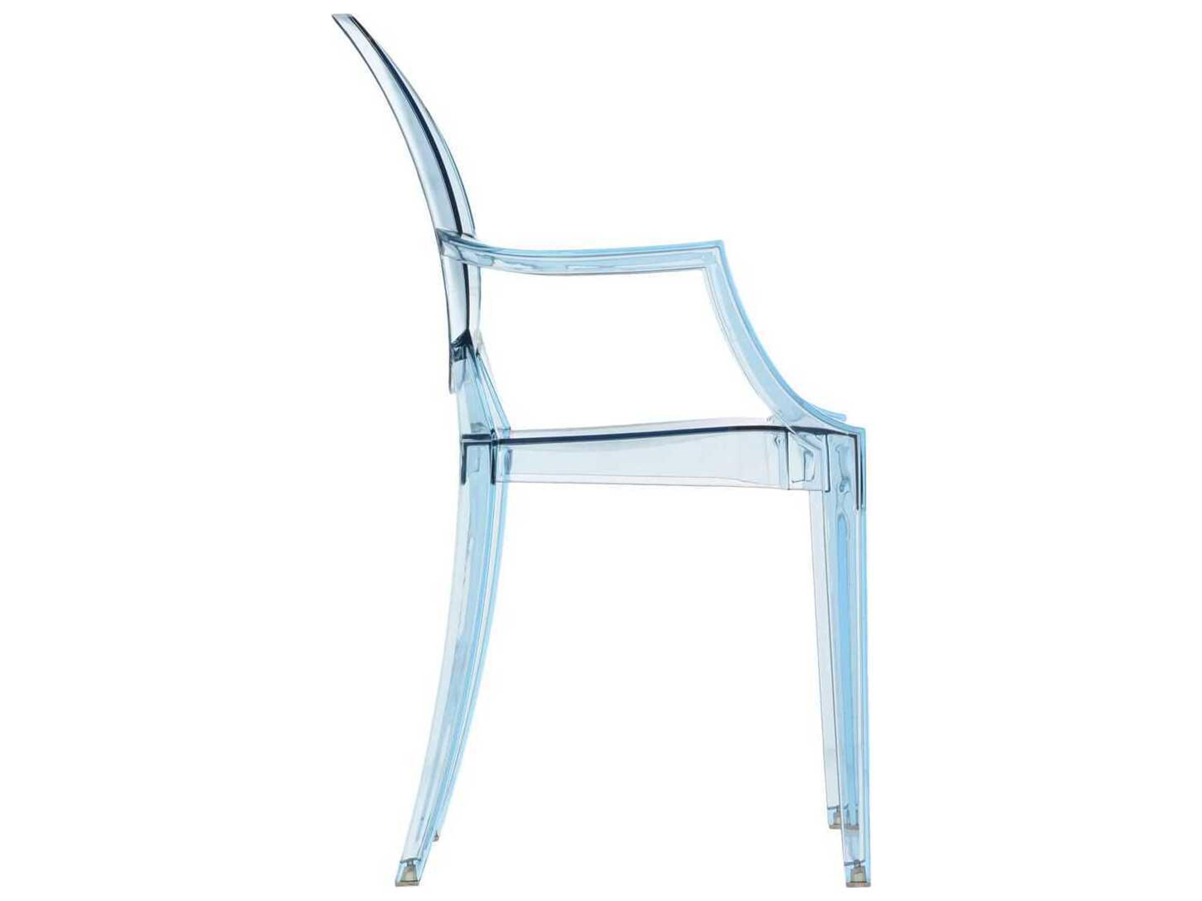 Kartell Outdoor Lou Lou Ghost Blue Transparent Prince Print Child's Chair