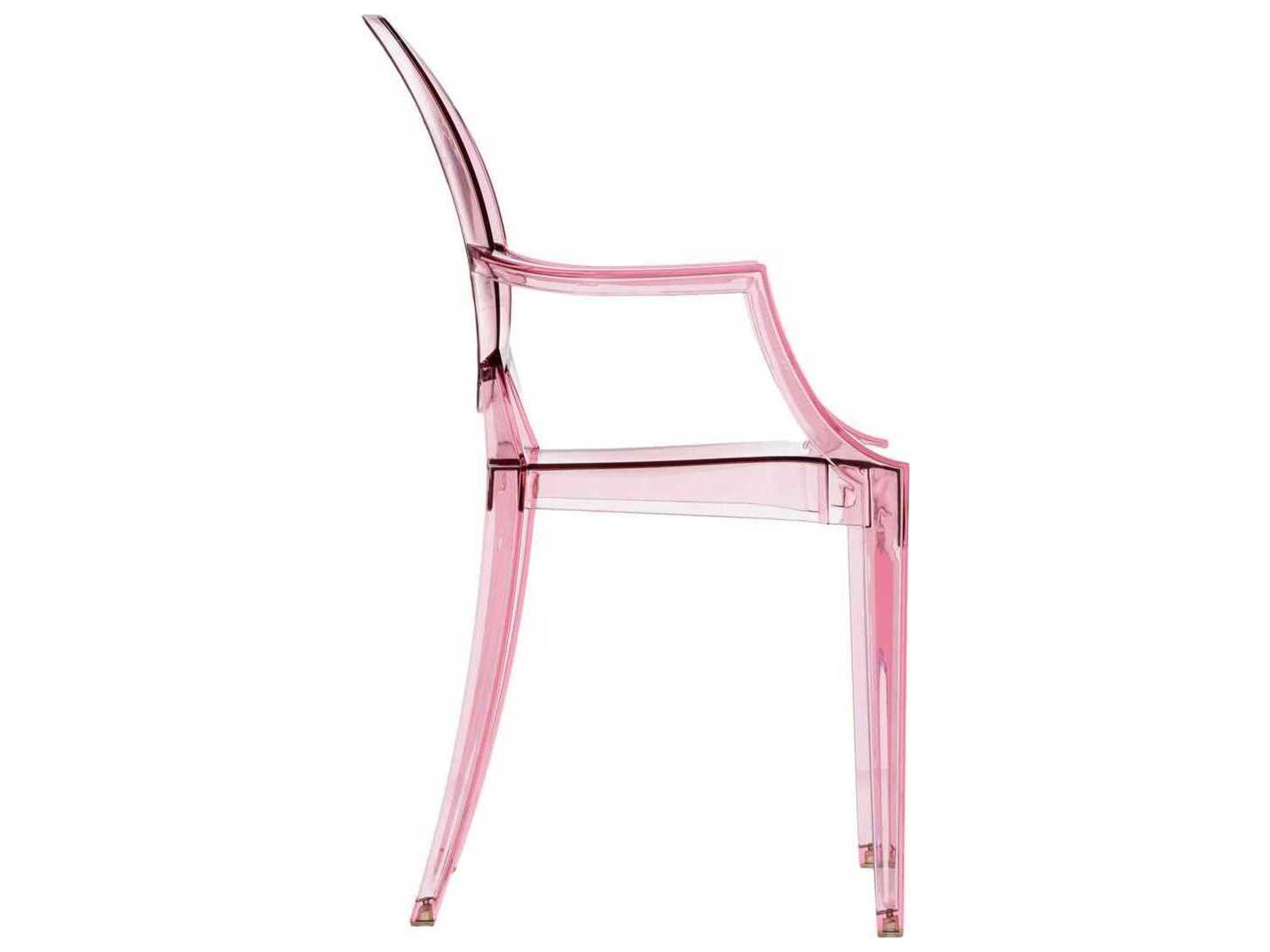 Kartell Outdoor Lou Lou Ghost Pink Transparent It's a girl Print Child's Chair
