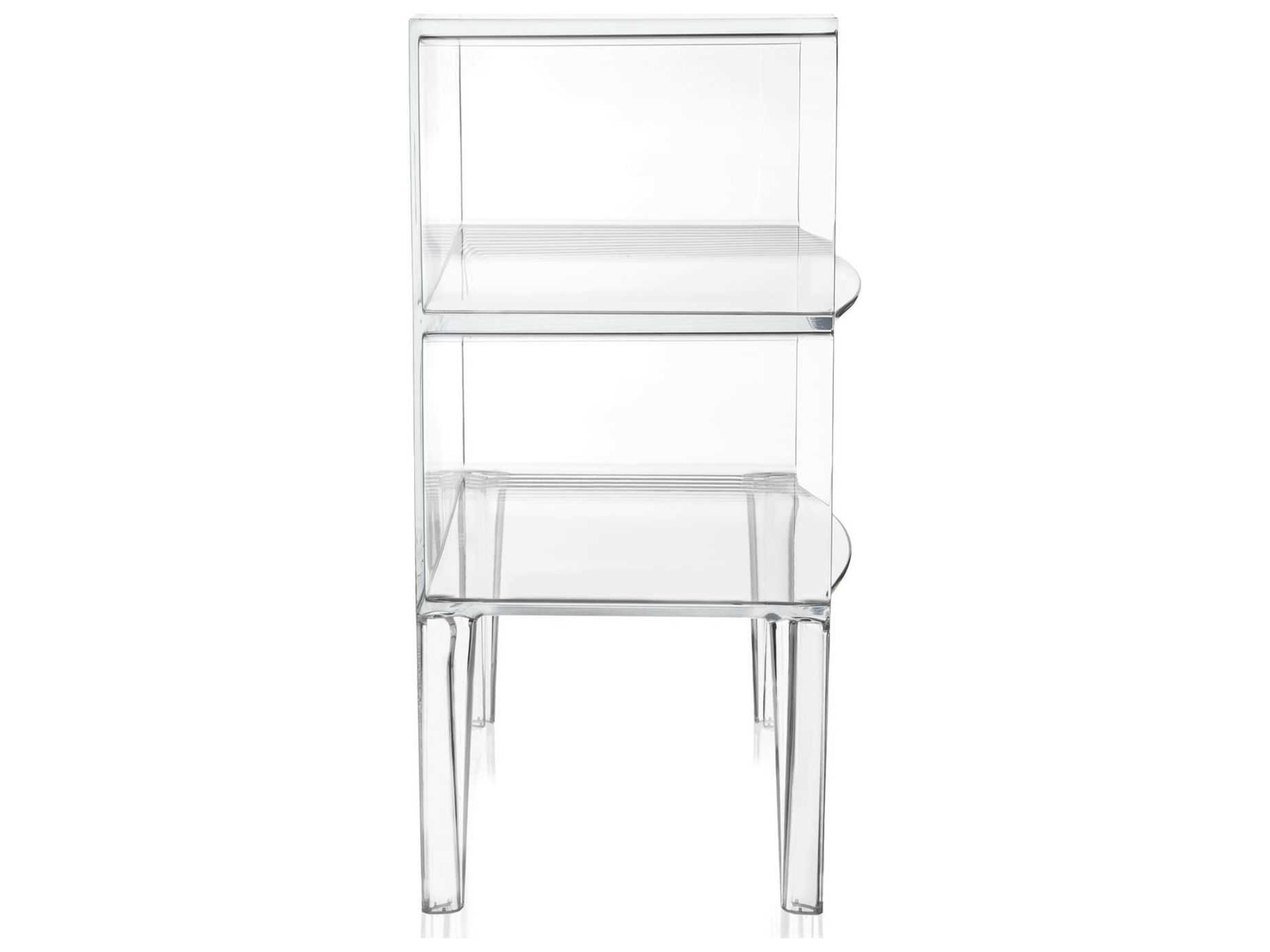 Kartell Outdoor Ghost Buster Transparent Crystal Resin Rectangular Console Table