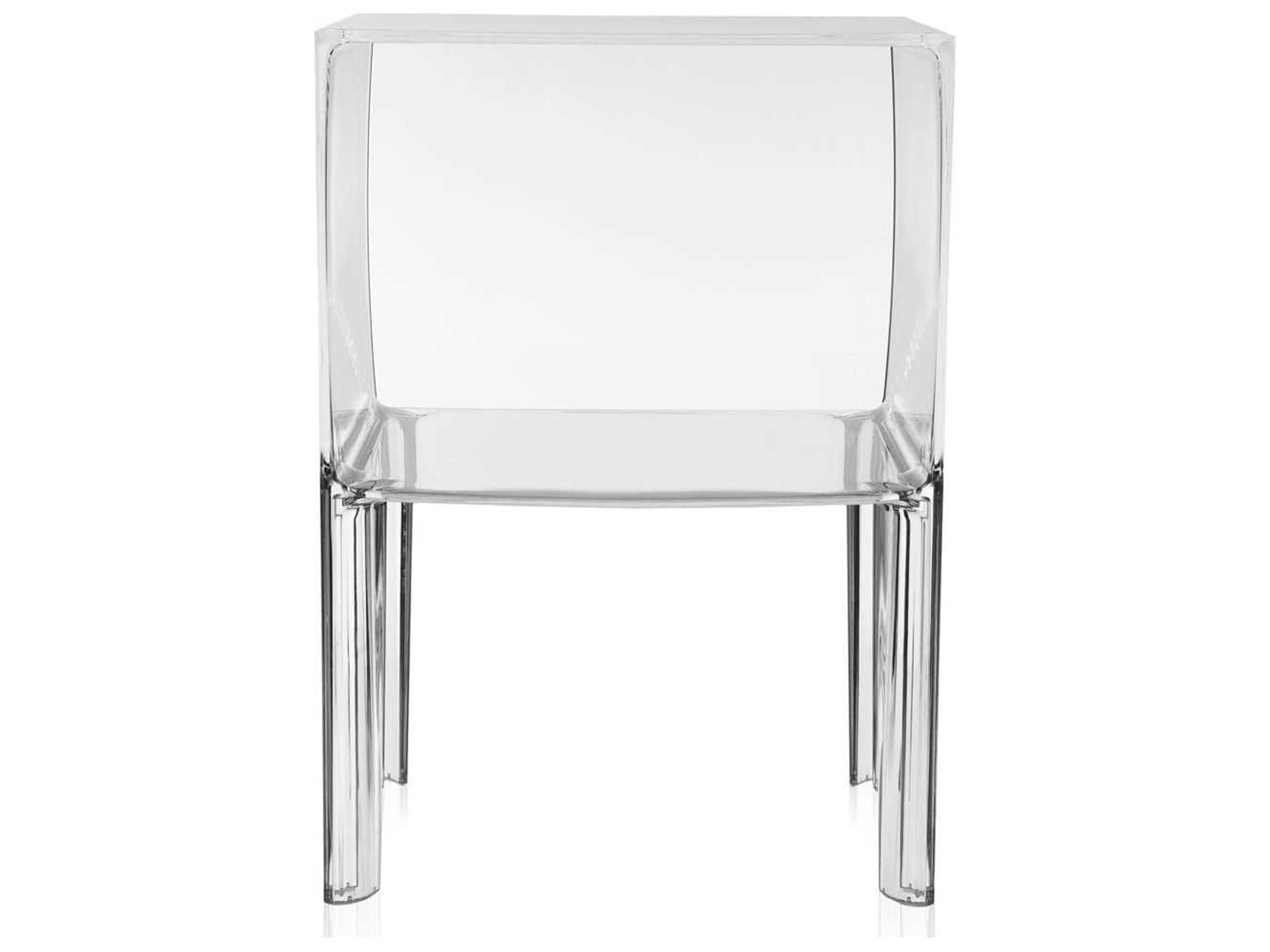 Kartell Outdoor Ghost Buster Transparent Crystal Resin Rectangular End Table