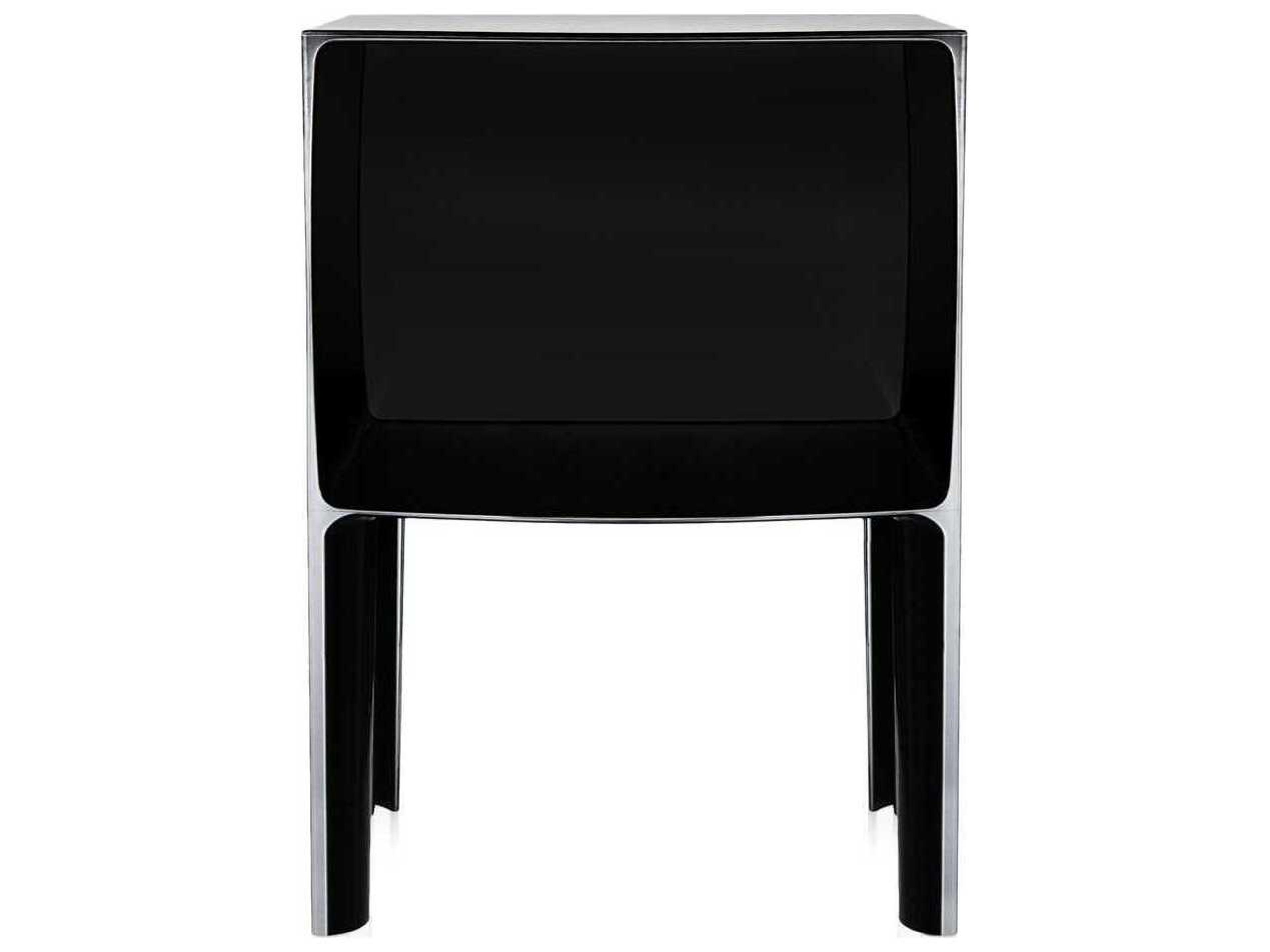 Kartell Outdoor Ghost Buster Opaque Black Resin Rectangular End Table