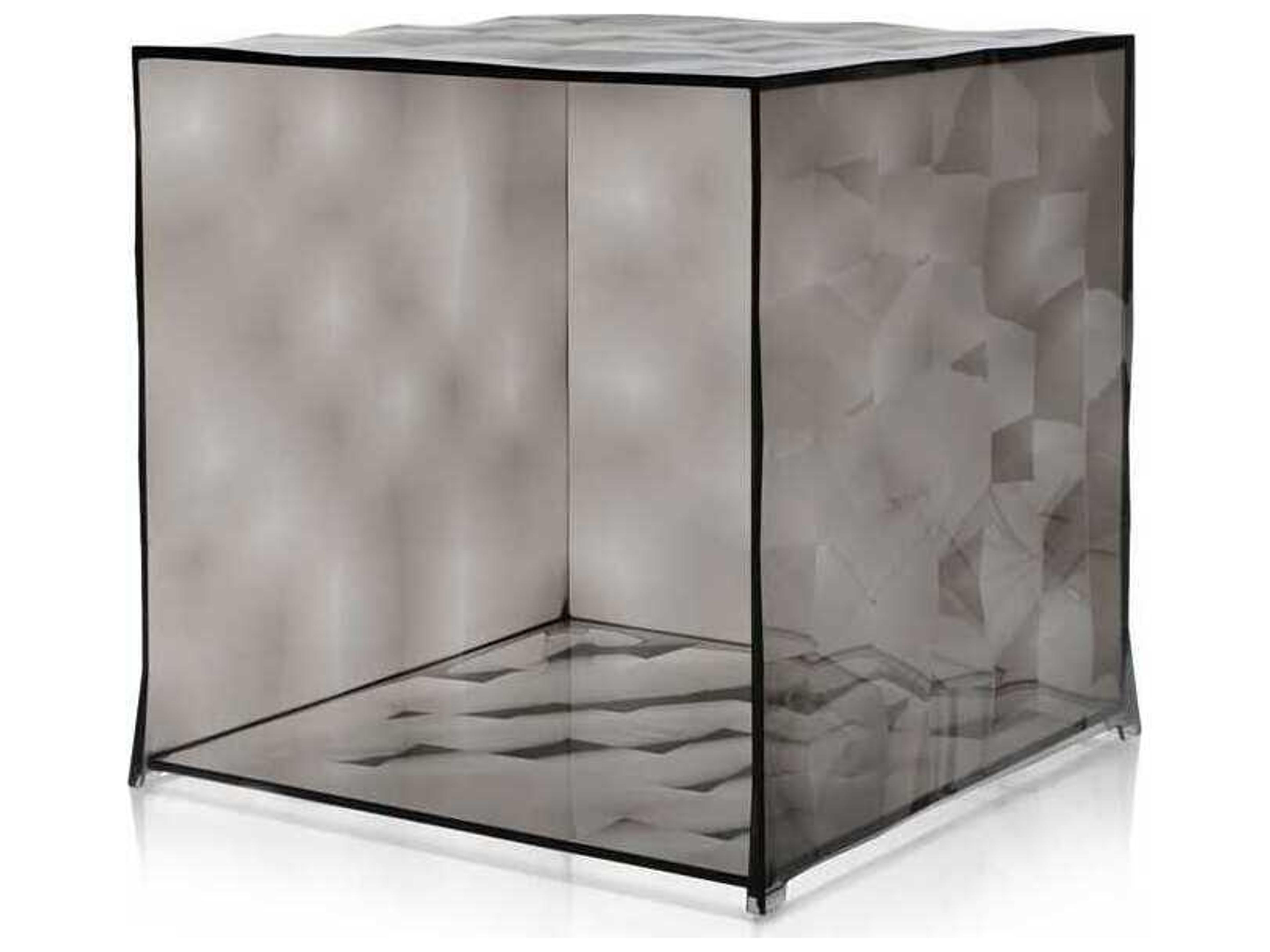Kartell Outdoor Optic Smoke Transparent Container Cube without Door
