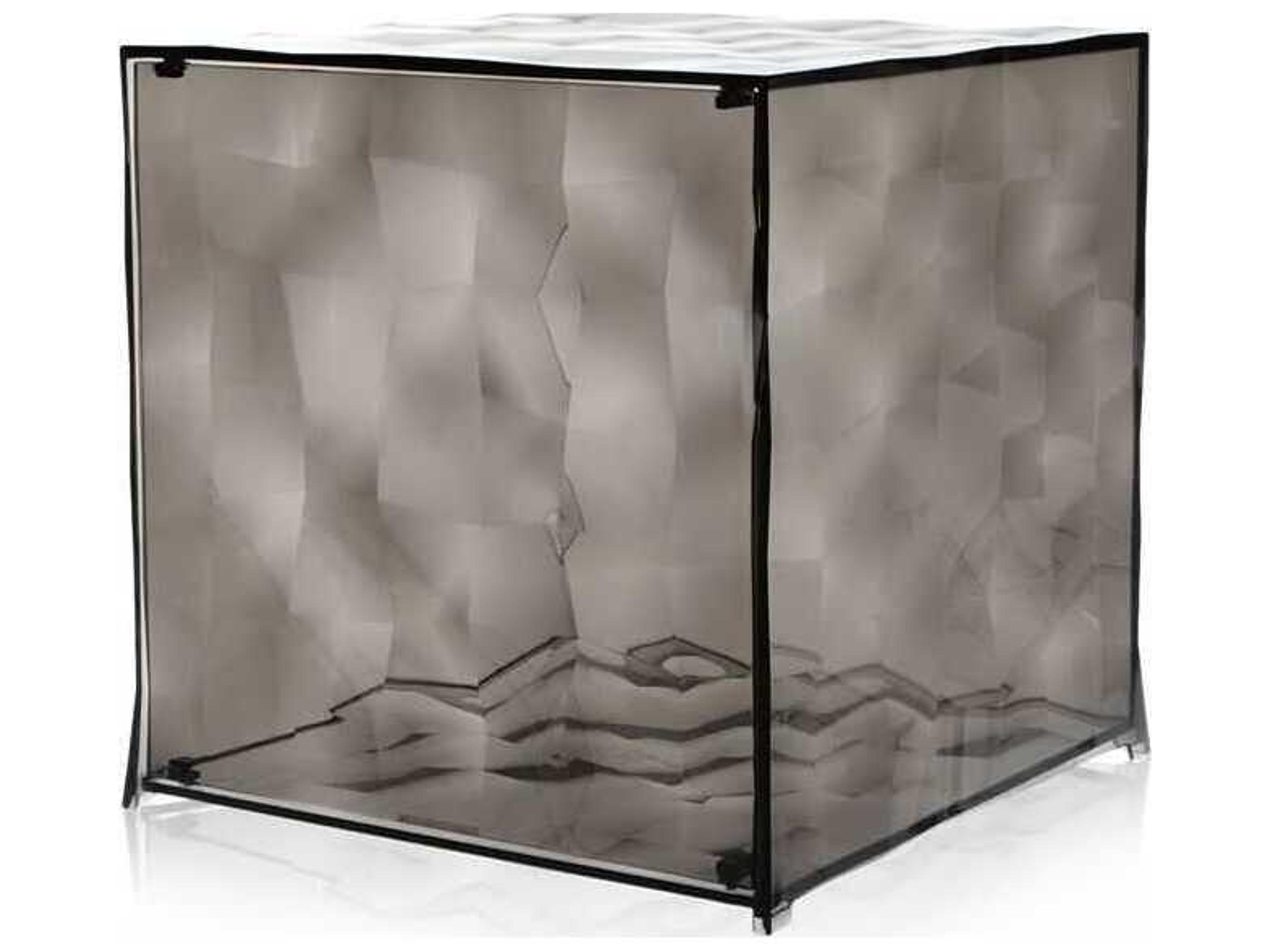 Kartell Outdoor Optic Smoke Transparent Container Cube with Door