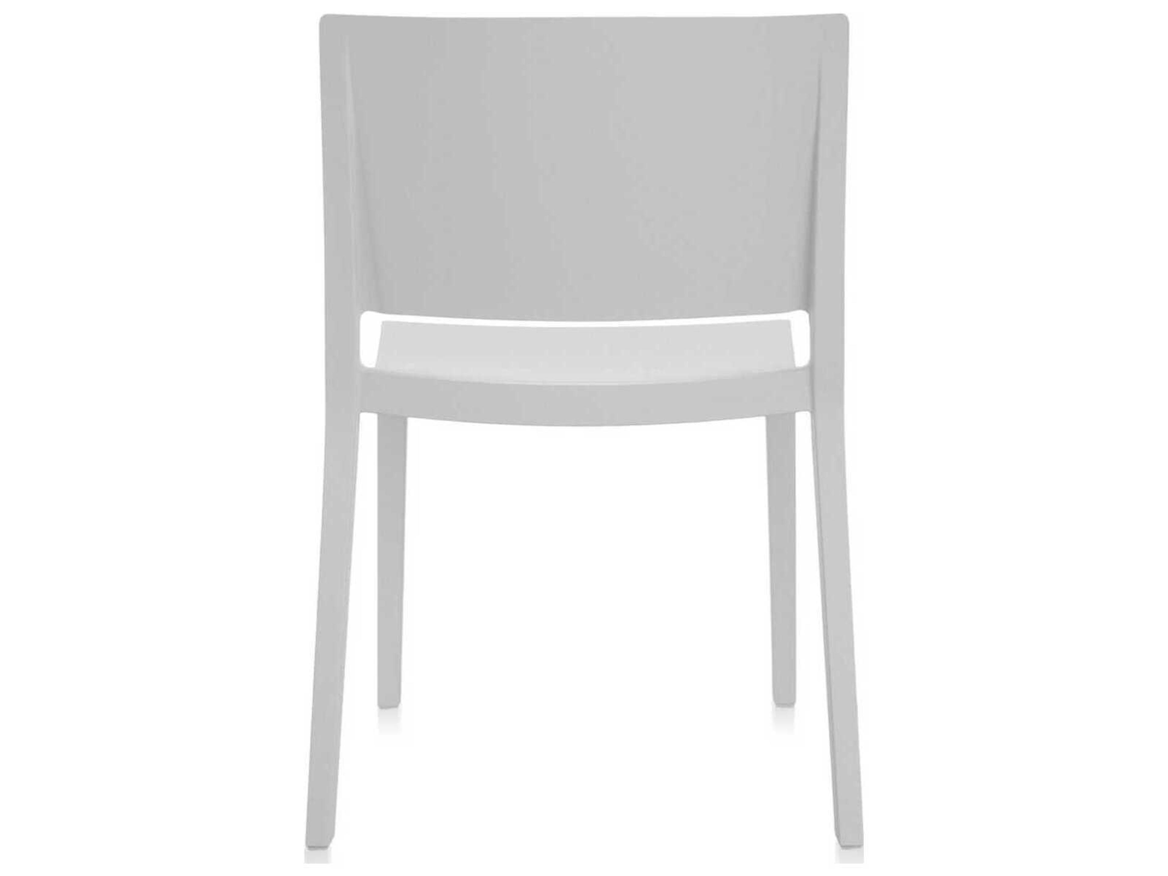 Kartell Outdoor Lizz Mat White Resin Dining Side Chair  (Sold in 2)
