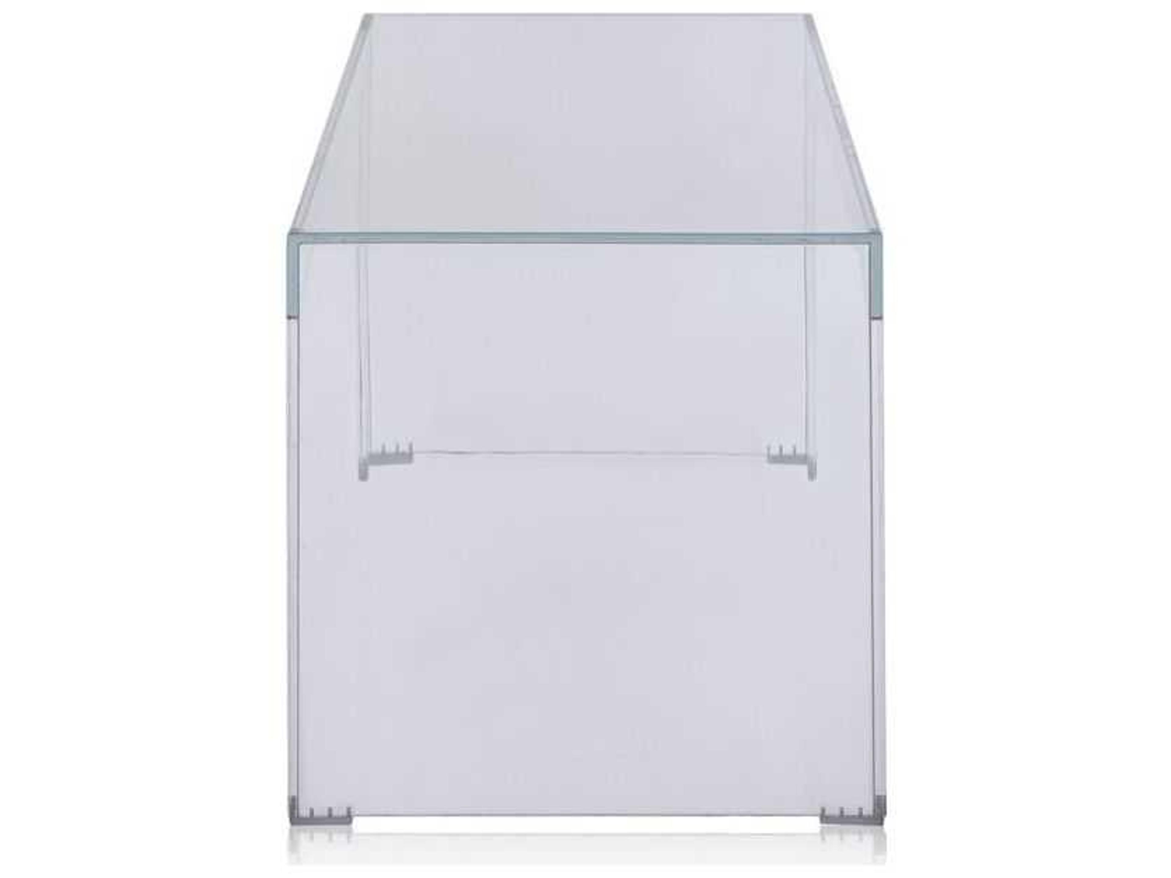 Kartell Outdoor Invisible Transparent Crystal Resin Rectangular Coffee Table