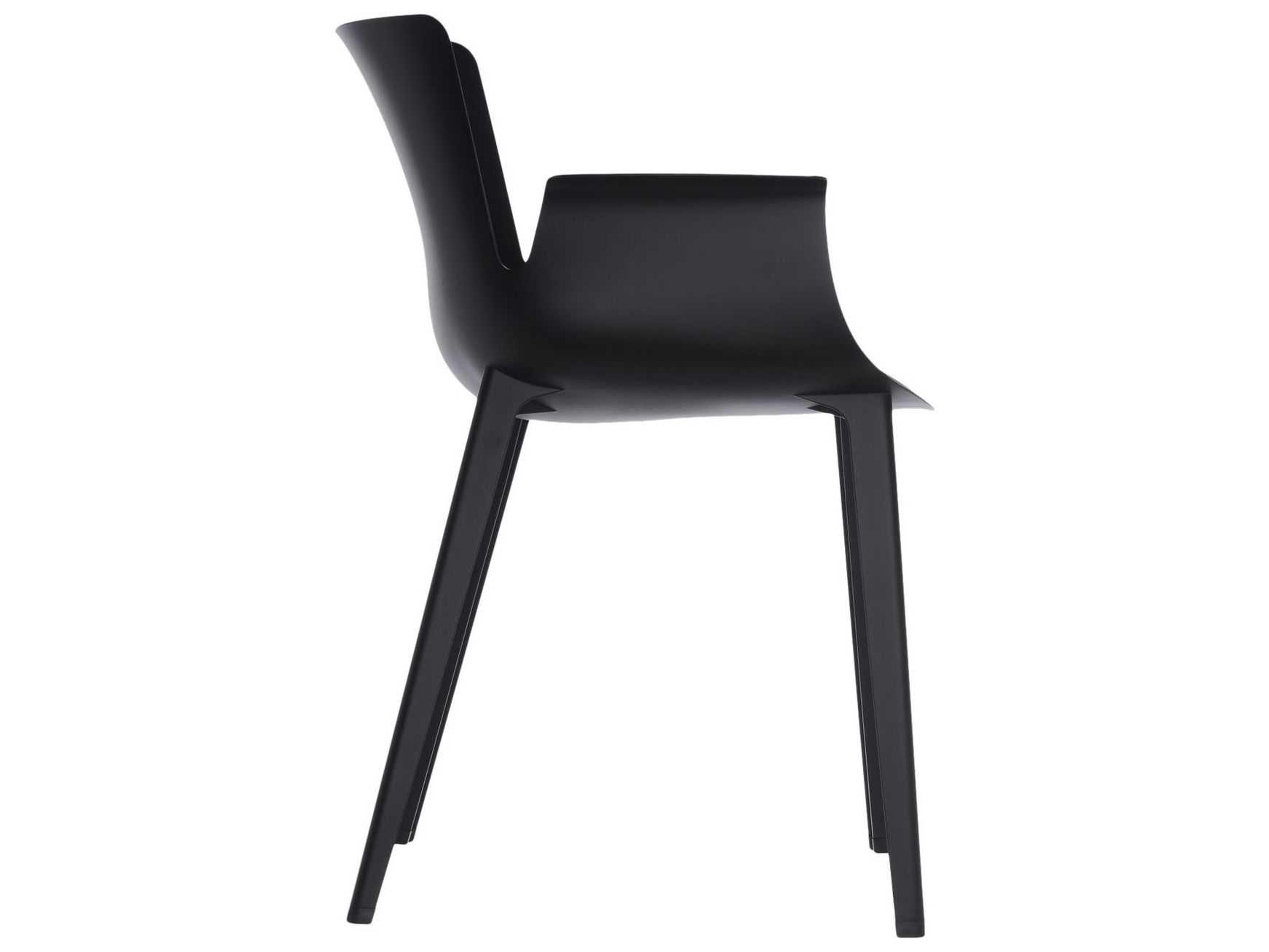 Kartell Outdoor Piuma Opaque Black Resin Dining Arm Chair