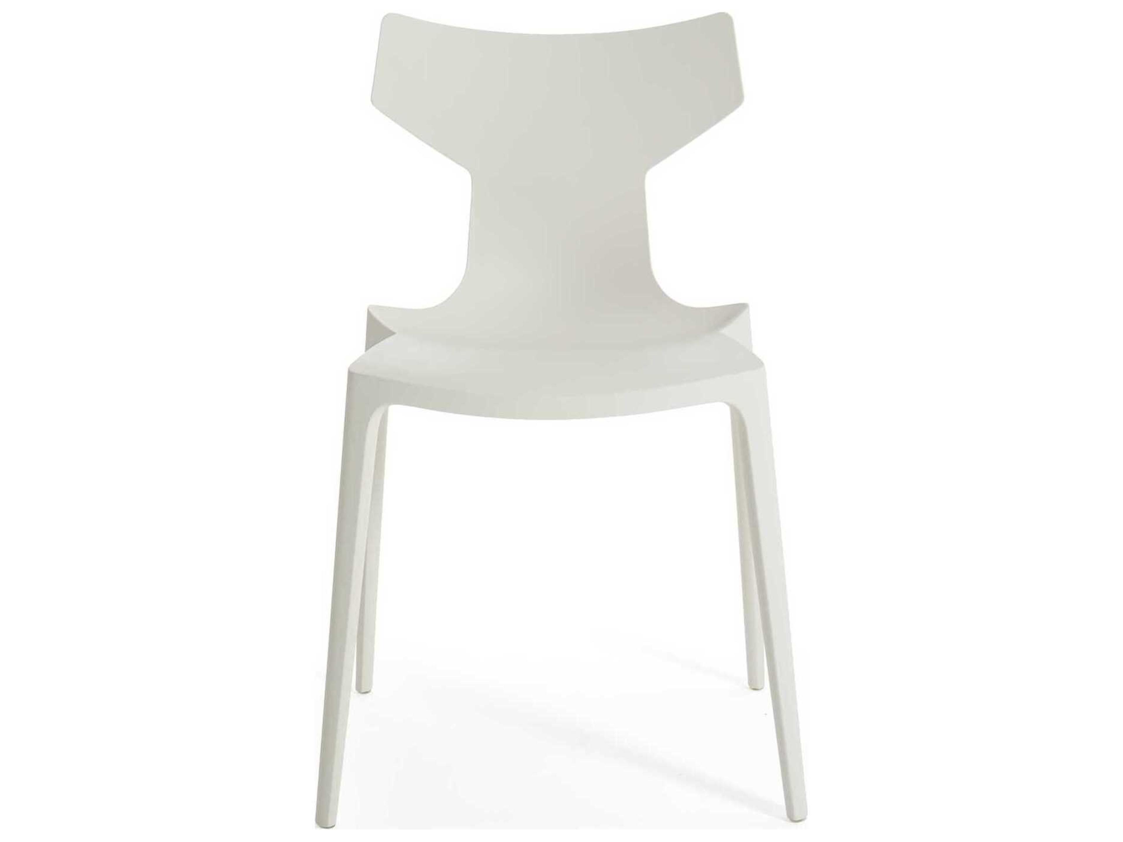 Kartell Outdoor Re-chair White Resin Dining Side Chair  (Sold in 2)