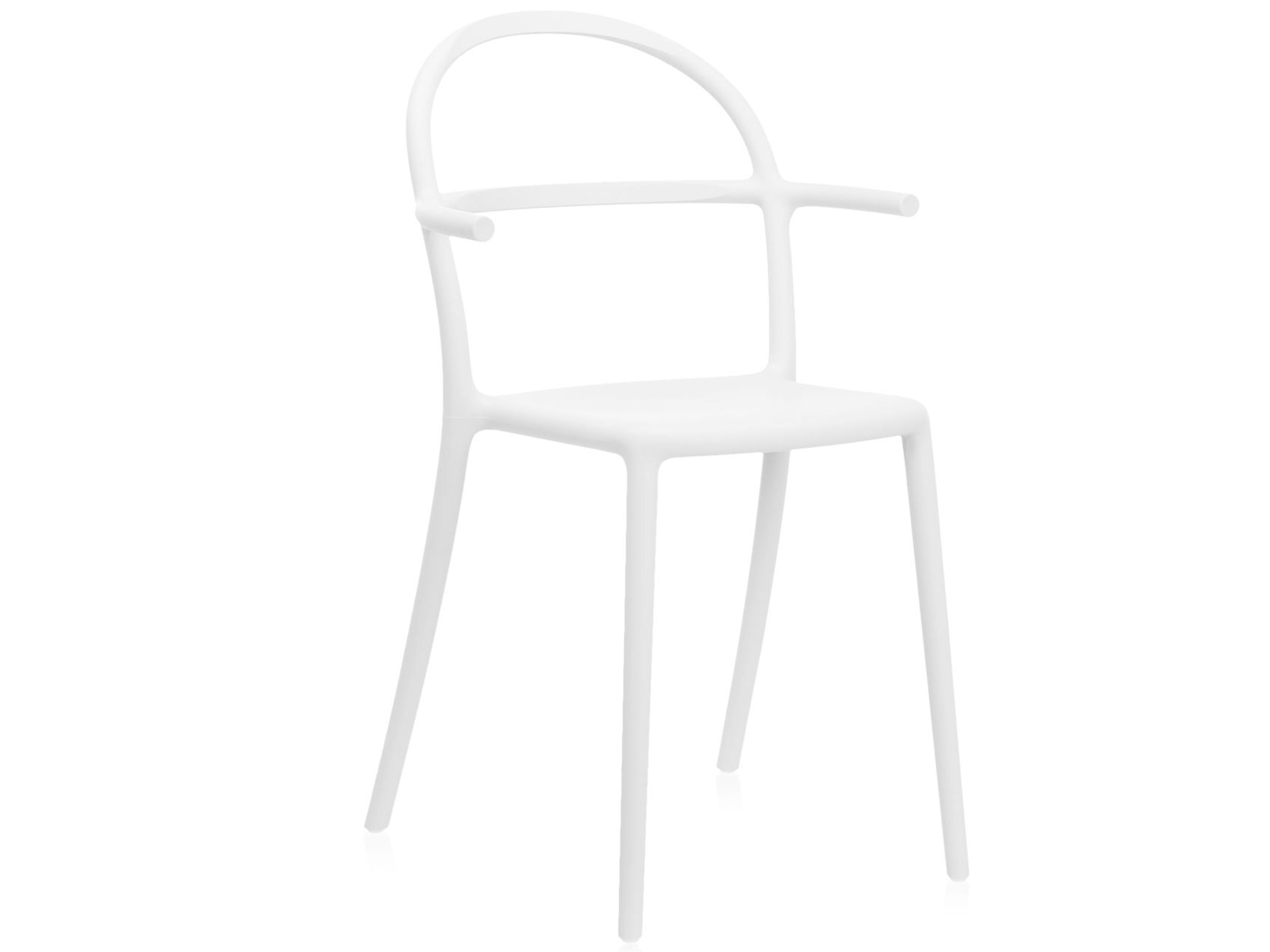 Generic White Resin Dining Chair  (Sold in 2)