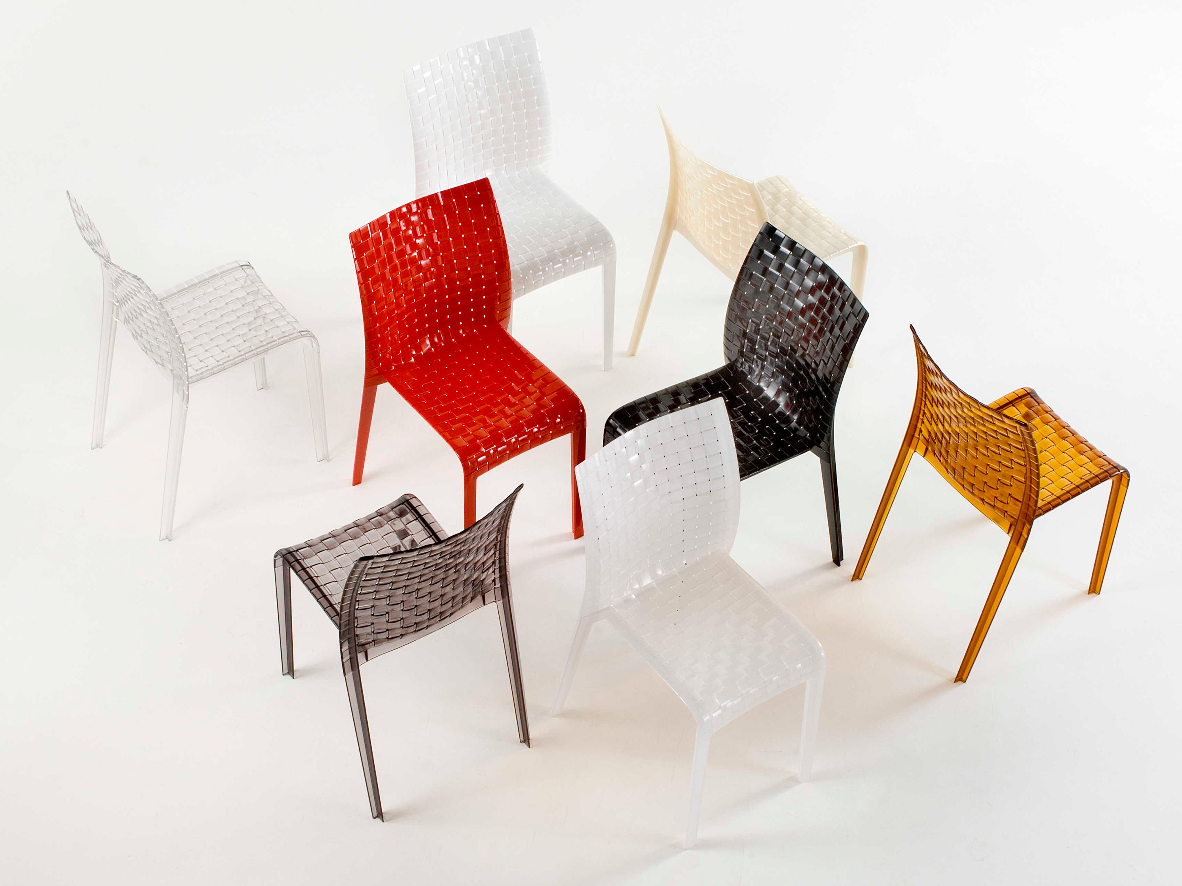 Kartell Outdoor Ami Ami Transparent Crystal Dining Side Chair  (Sold in 2)