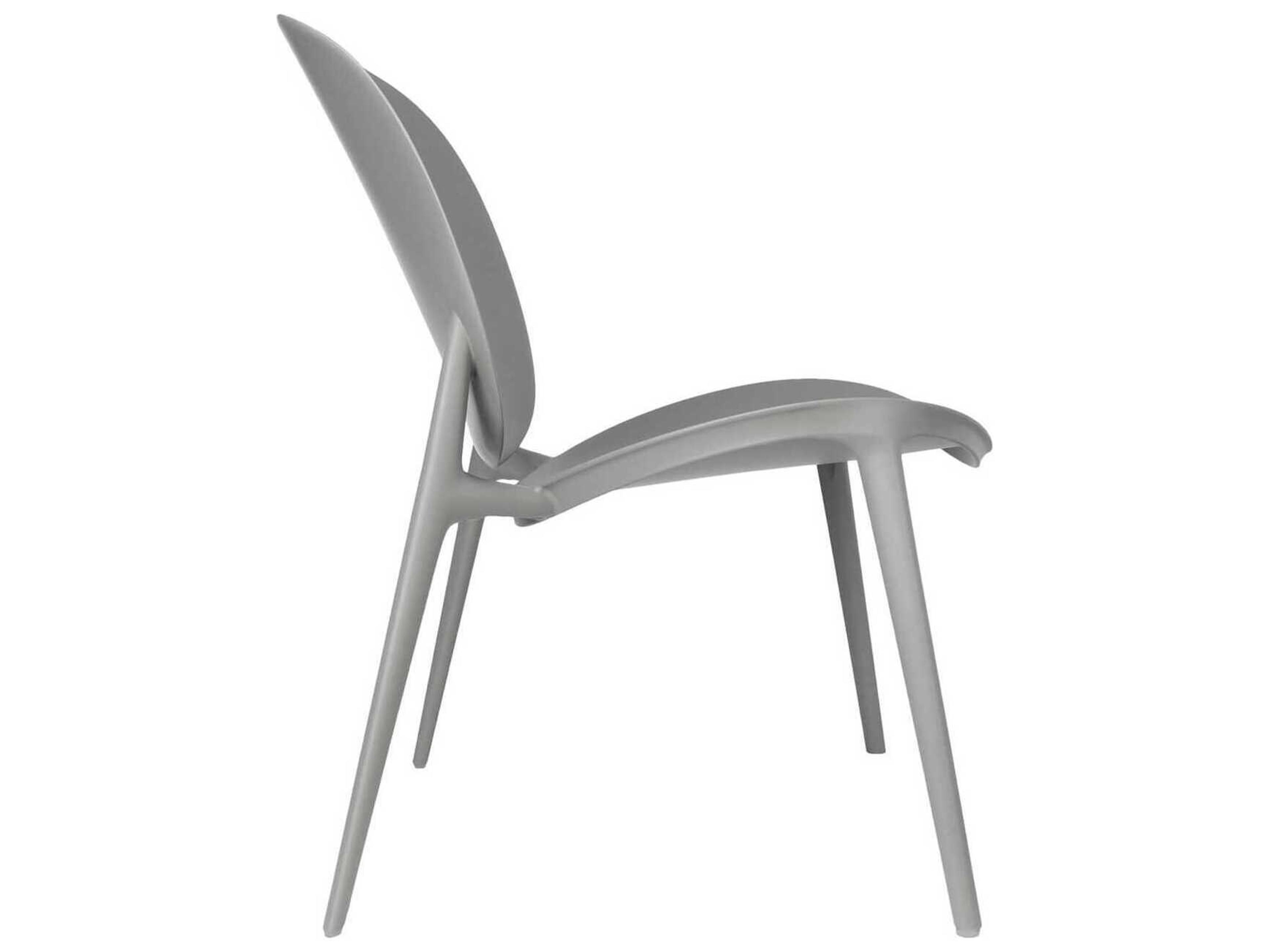 Kartell Outdoor Be Bop Gray Resin Low Accent Chair