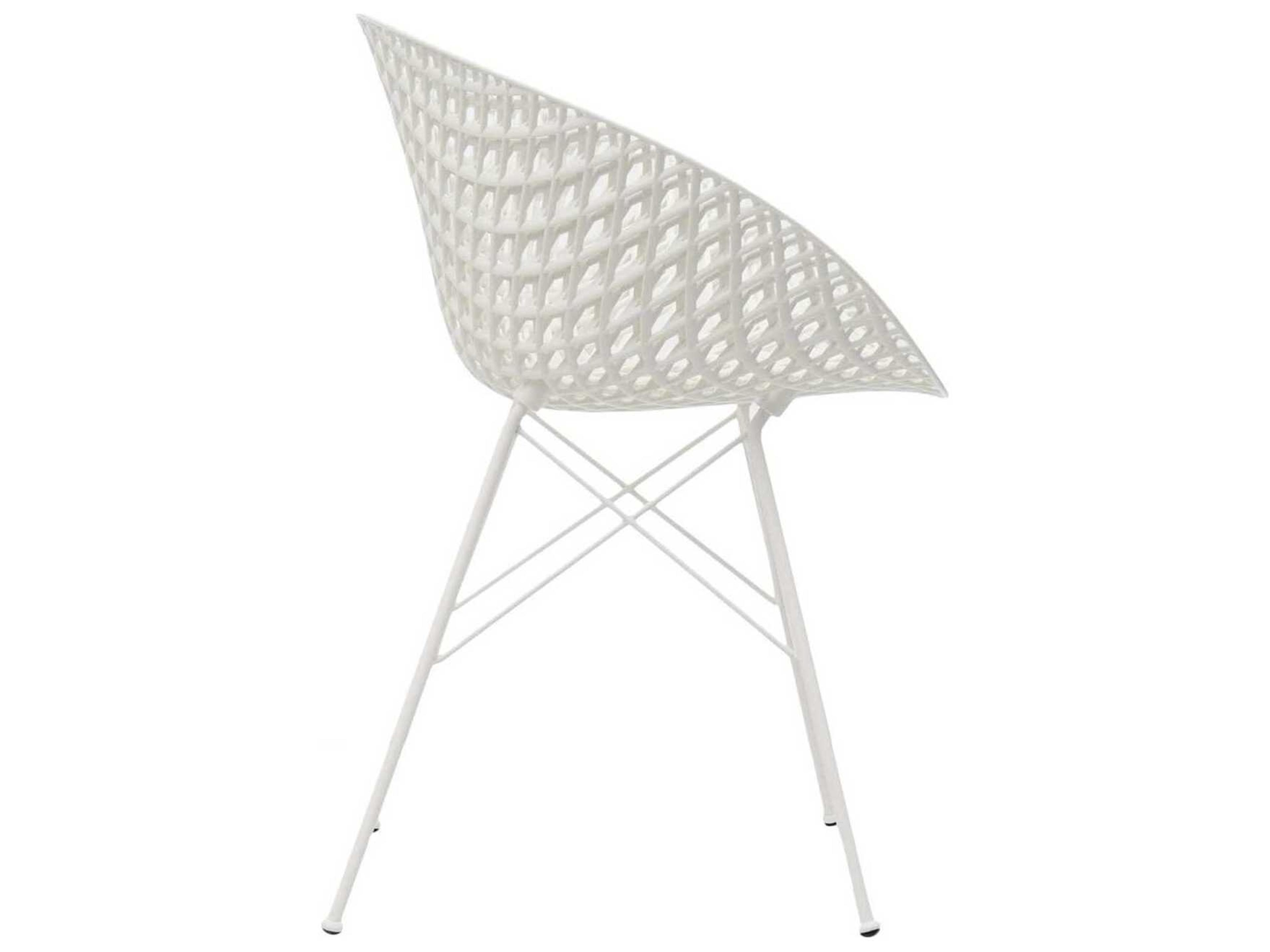Kartell Outdoor Smatrik Steel White Dining Chair  (Sold in 2)