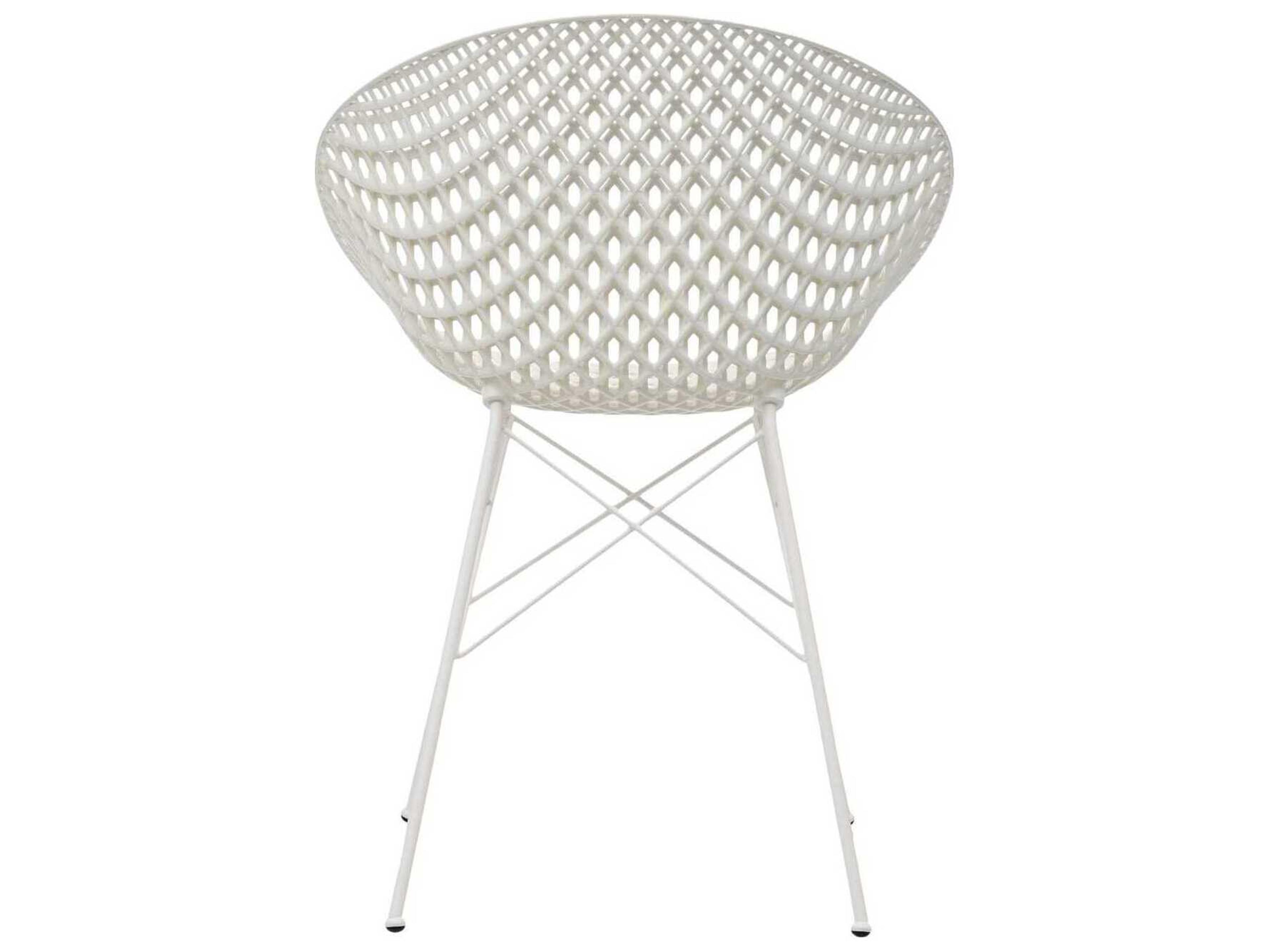 Kartell Outdoor Smatrik Steel White Dining Chair  (Sold in 2)