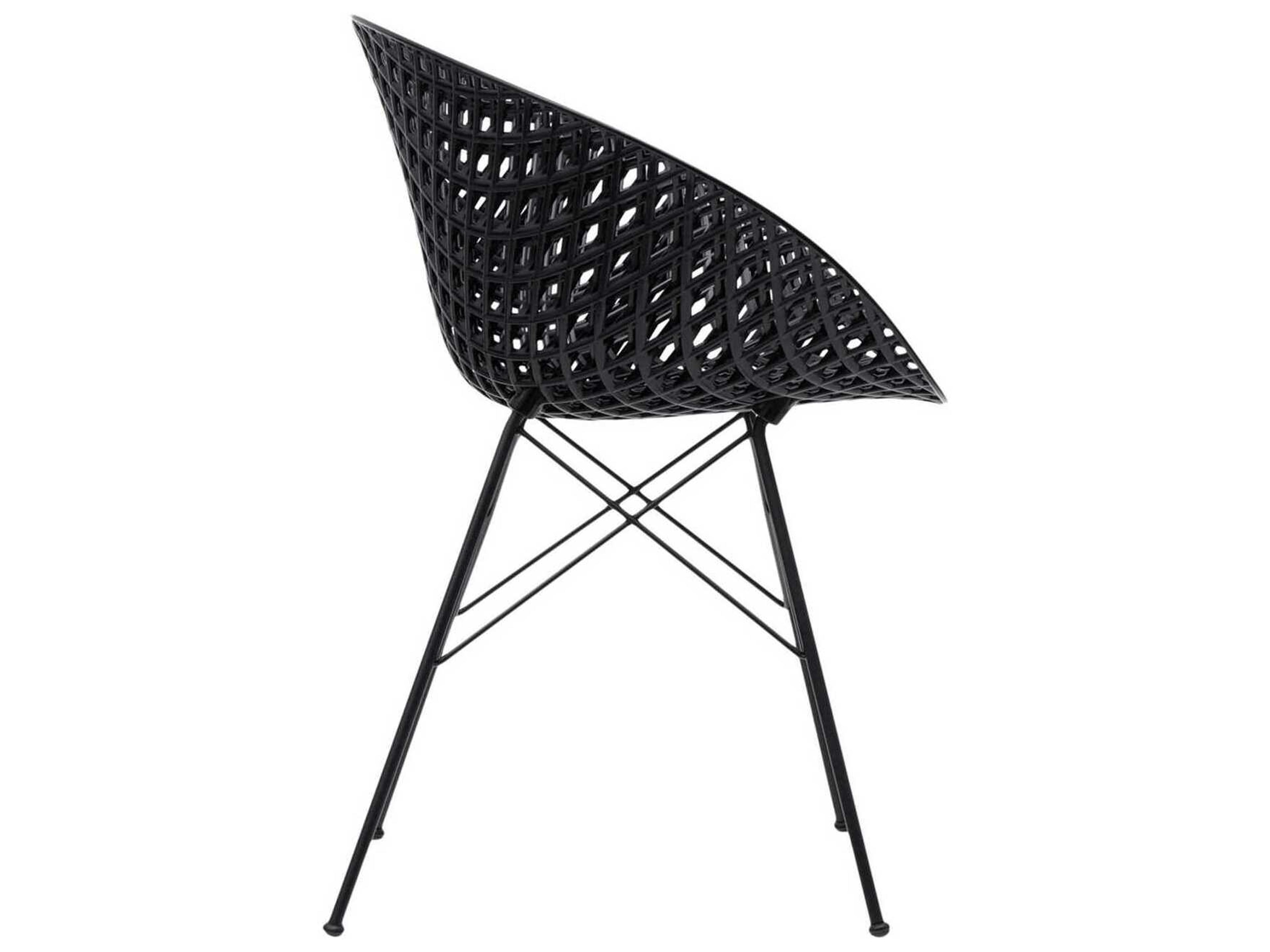 Kartell Outdoor Smatrik Steel Black Dining Chair  (Sold in 2)