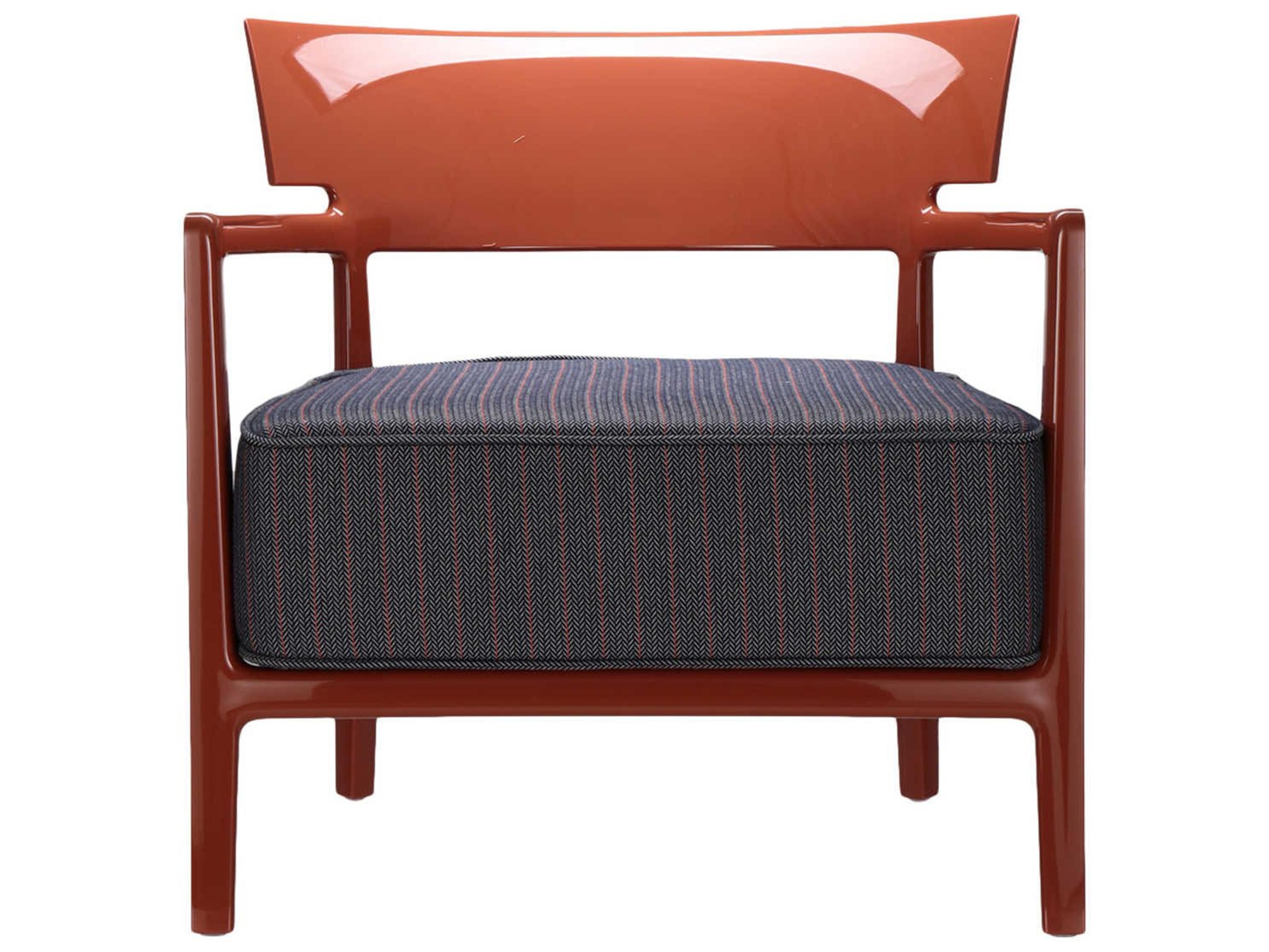 Kartell Outdoor Cara Rusty / Blue-orange Resin Cushion Lounge Chair