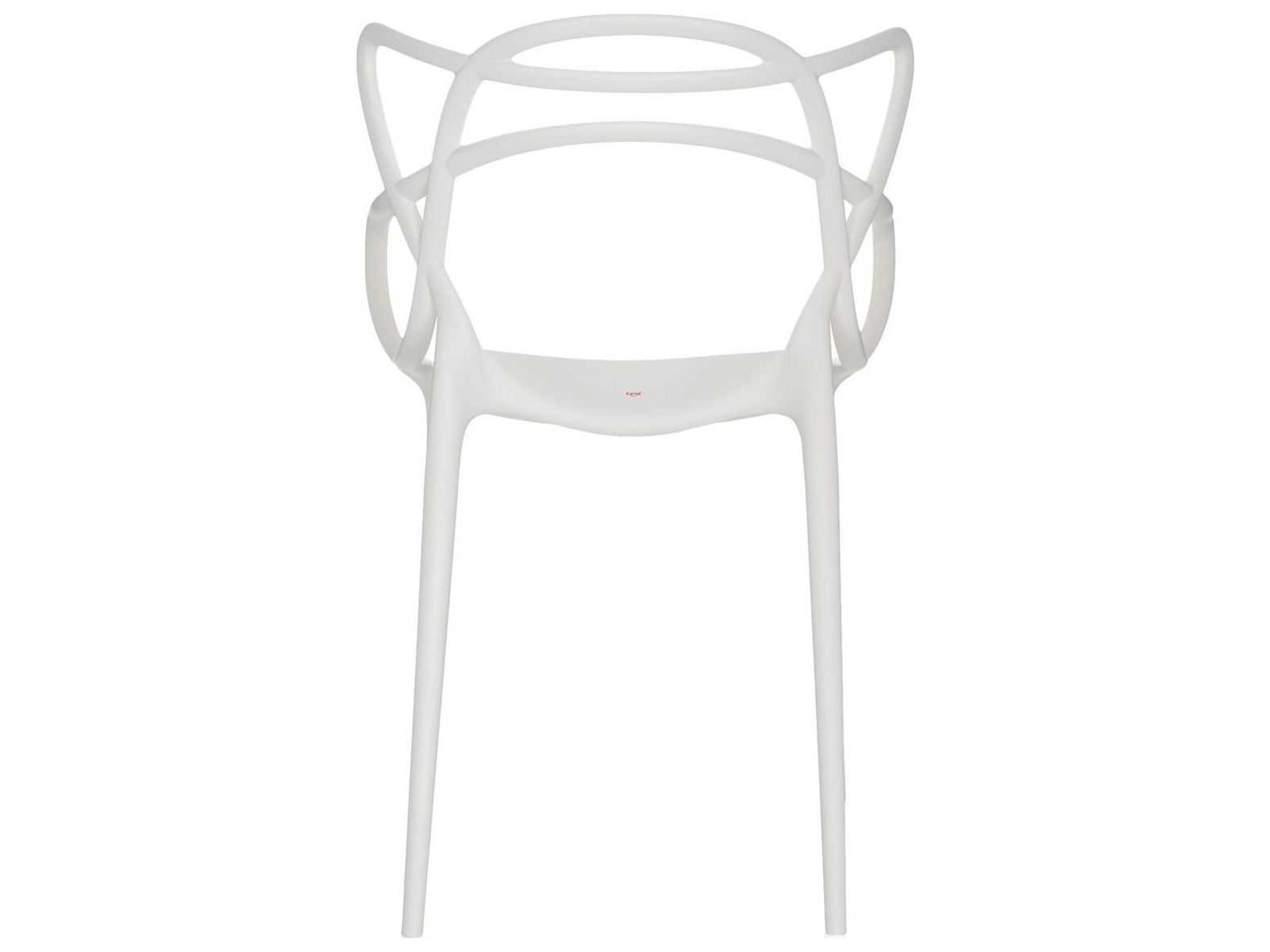 Kartell Outdoor Masters Opaque White Resin Dining Chair  (Sold in 2)