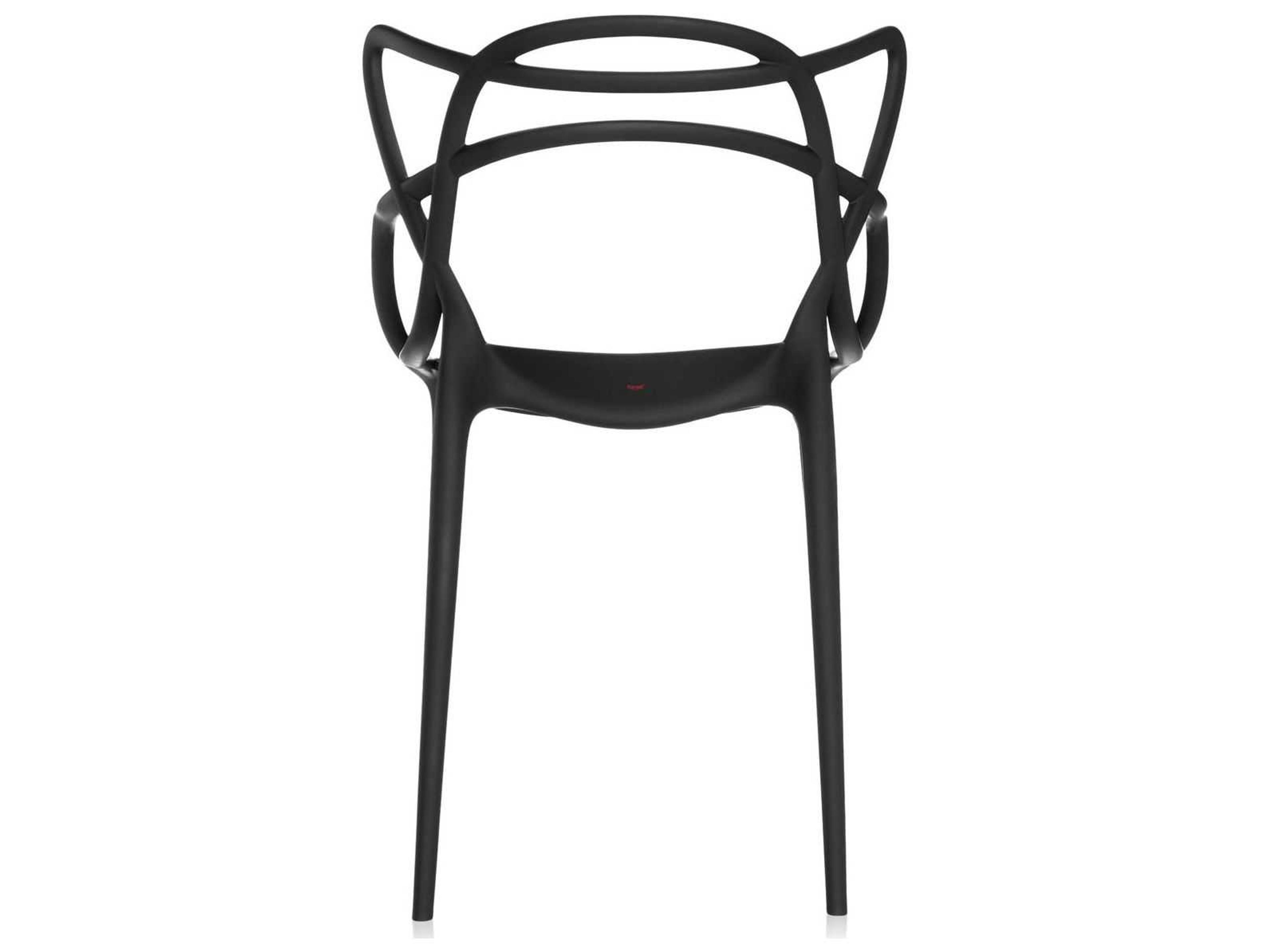 Kartell Outdoor Masters Opaque Black Resin Dining Chair  (Sold in 2)