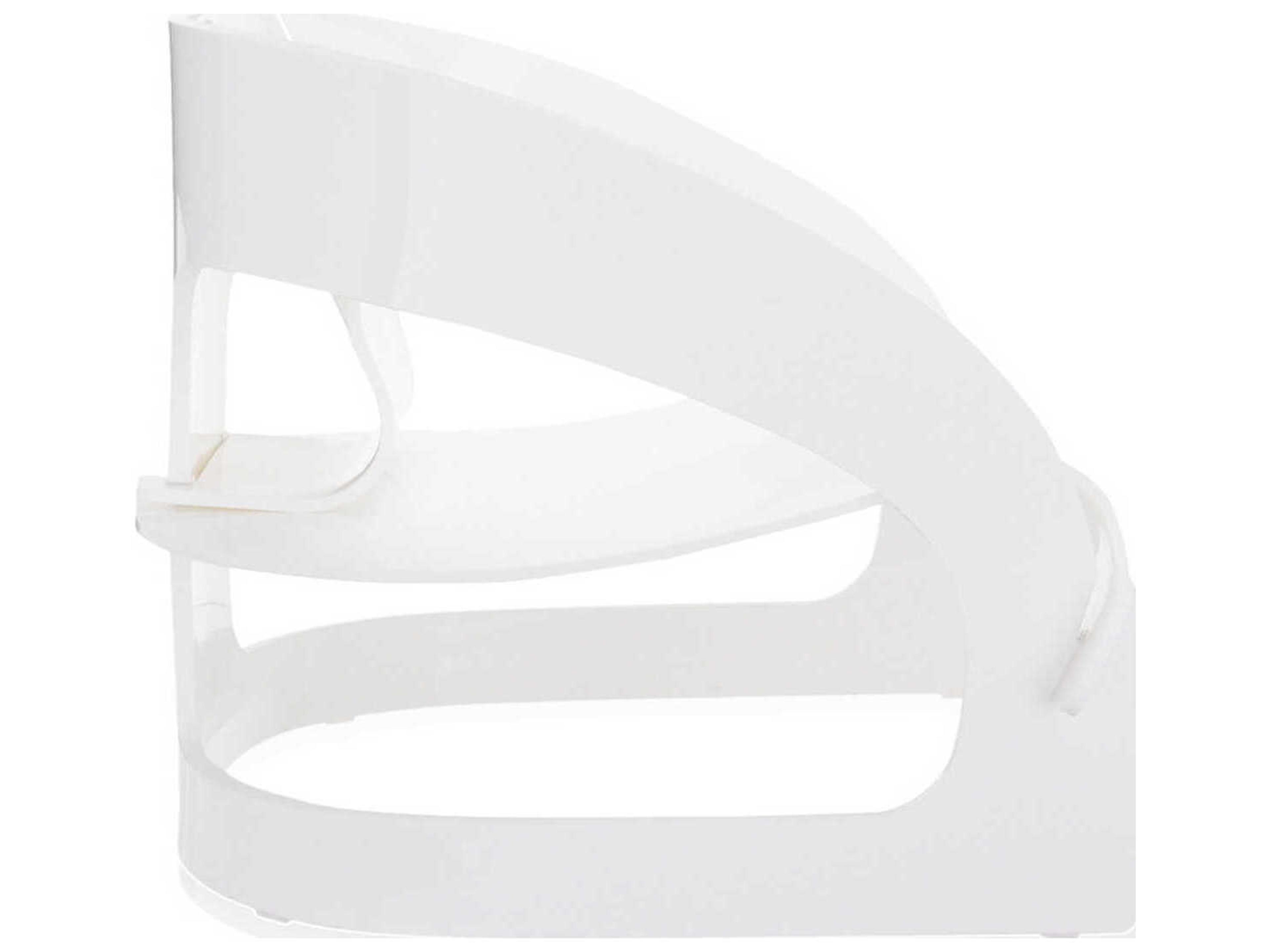 Kartell Outdoor Joe Colombo Opaque White Resin Low Accent Chair