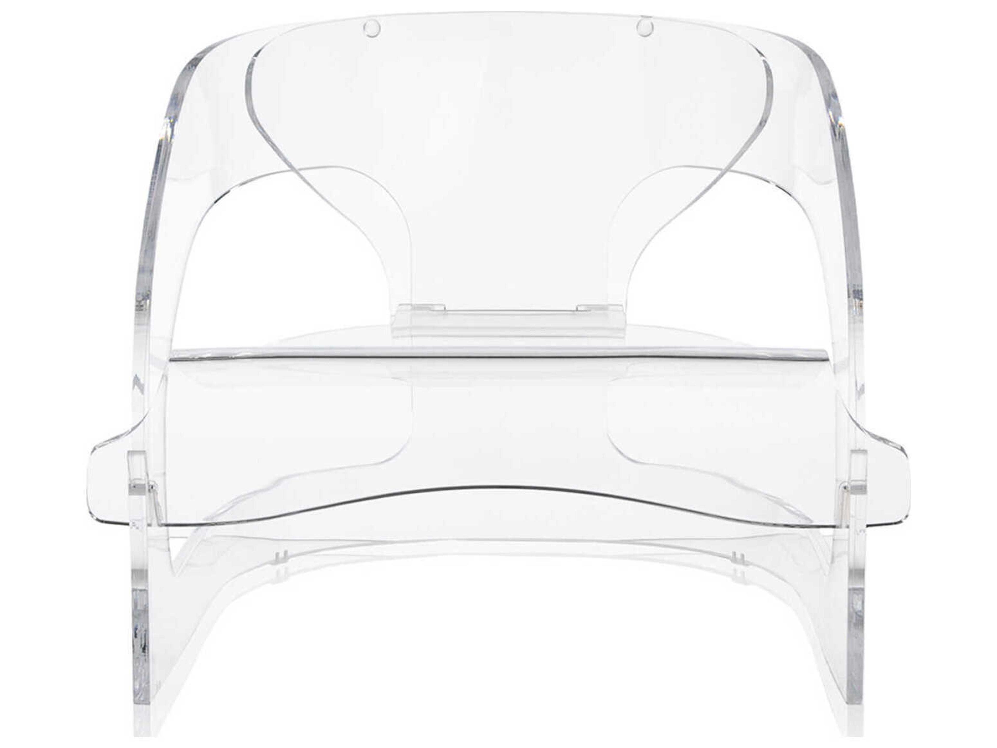 Kartell Outdoor Joe Colombo Transparent Crystal Resin Low Accent Chair