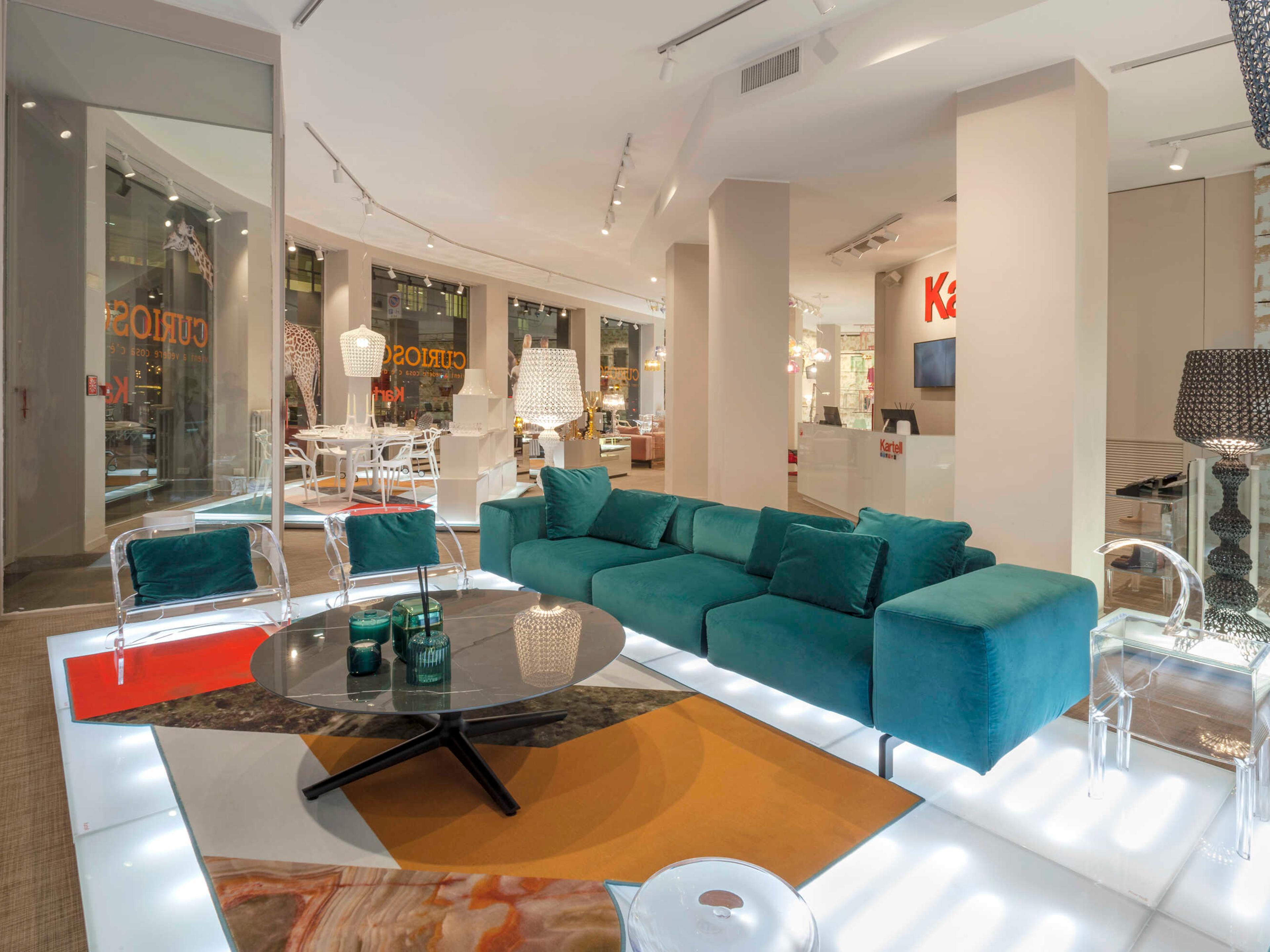 Kartell Outdoor Joe Colombo Transparent Crystal Resin Low Accent Chair