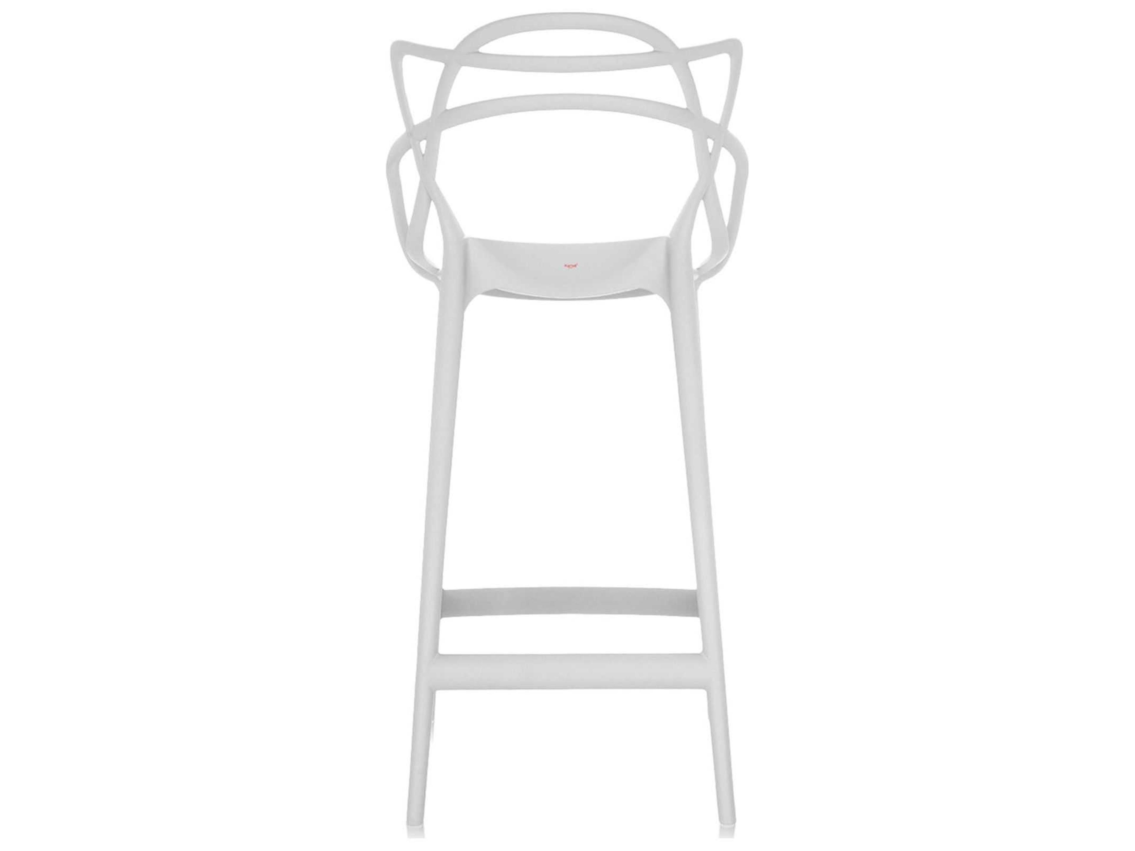 Kartell Outdoor Masters Opaque White Resin Counter Stool