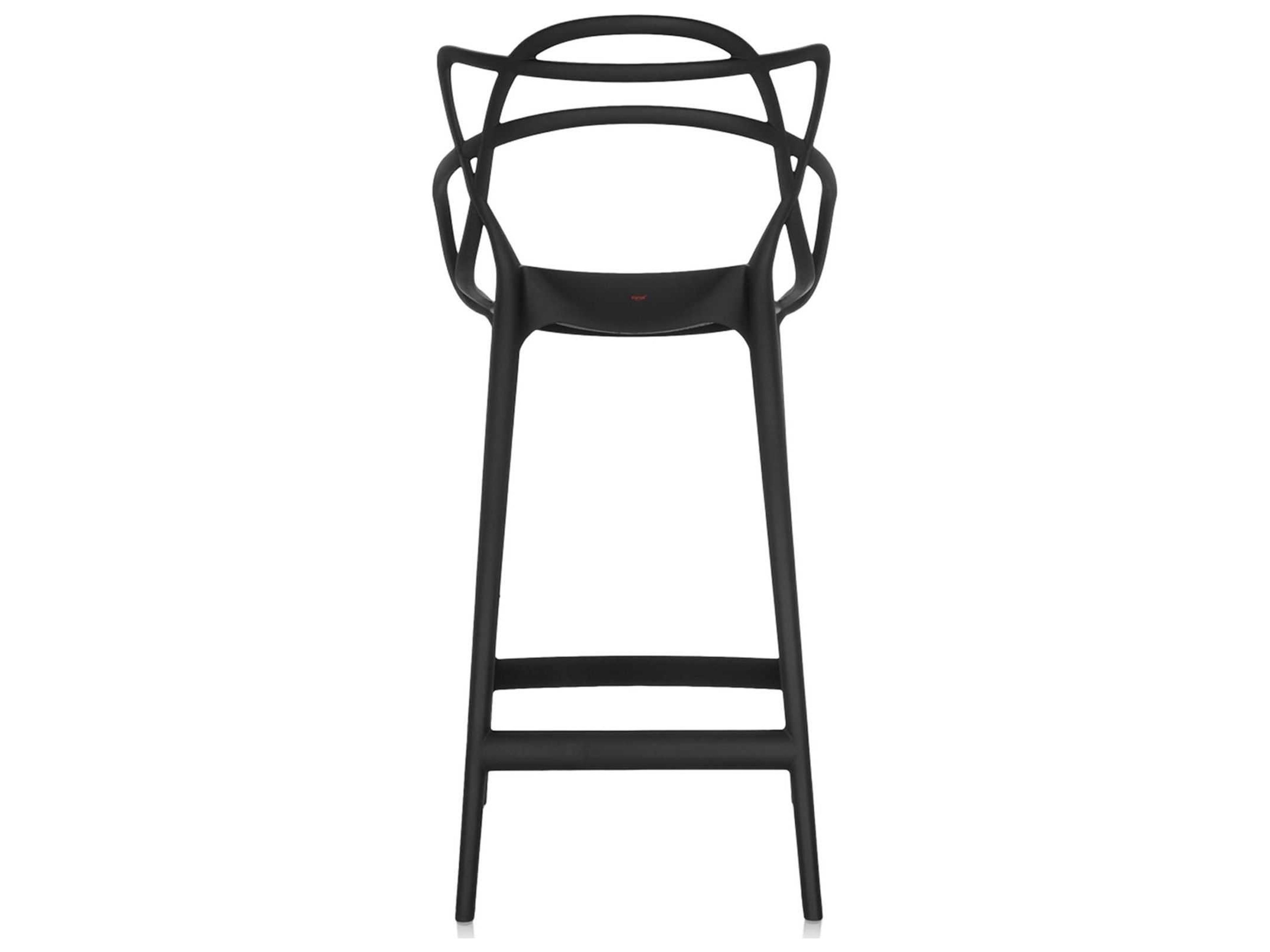 Kartell Outdoor Masters Opaque Black Resin Counter Stool